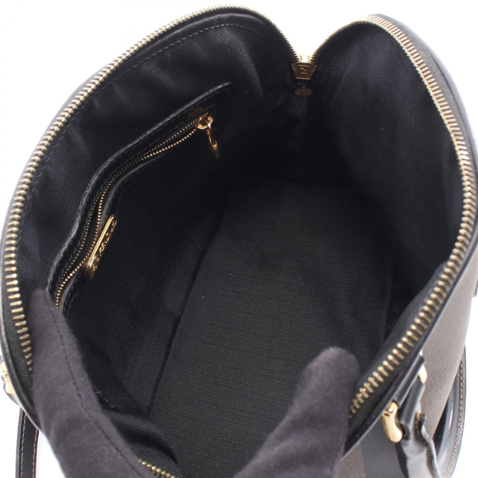 Fendi Fendi Fendi Pequin PVC Coated Canvas Leather 2way Shoulder Bag Plastic / Synthetic Shoulder Bag DUTY FREE for USA Size ONE SIZE - 3 Thumbnail