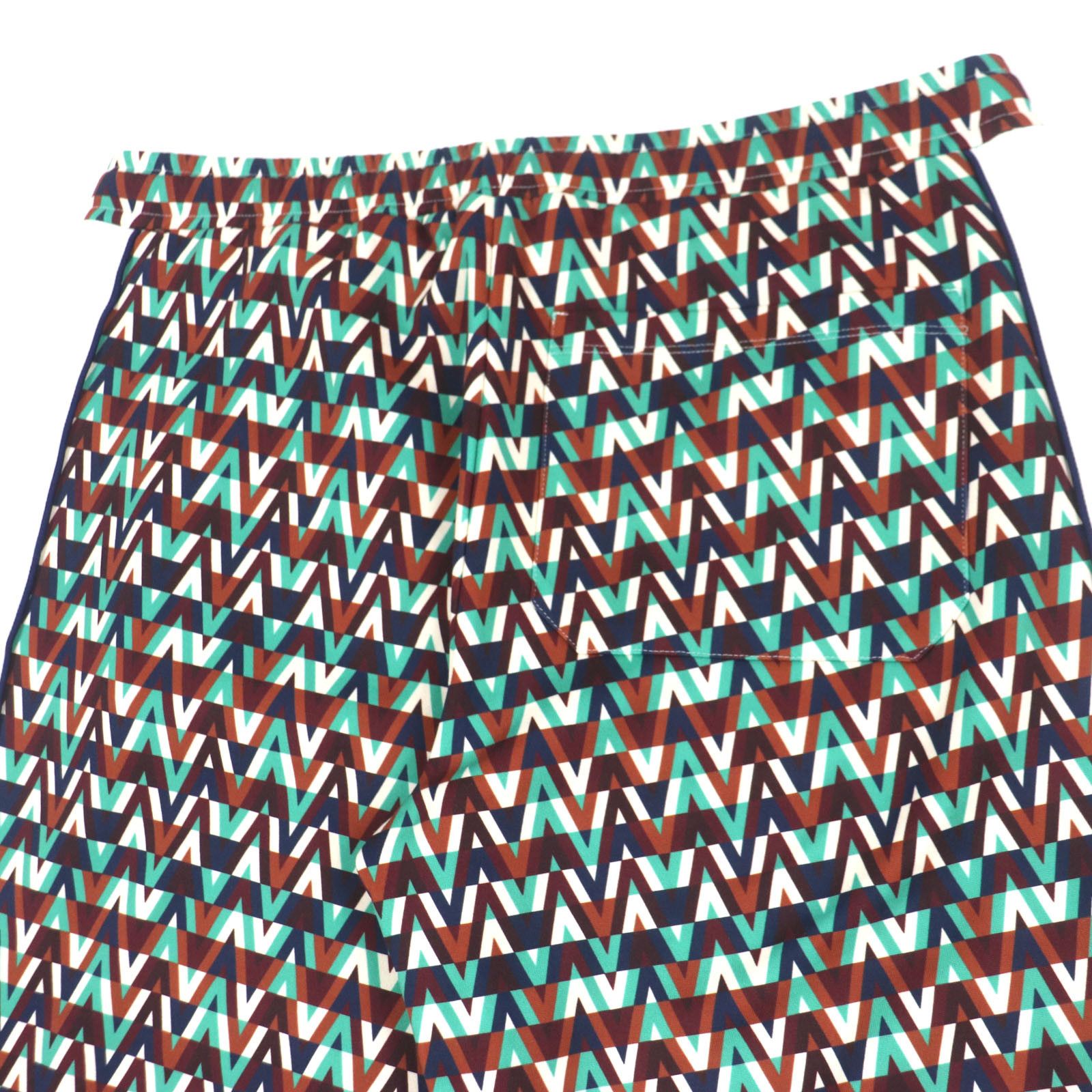 Valentino Valentino Valentino All Over Print Nylon Cotton Drawstring Pants Textile Pants XV3MD03C859 DUTY FREE for USA Size ONE SIZE - 4 Thumbnail