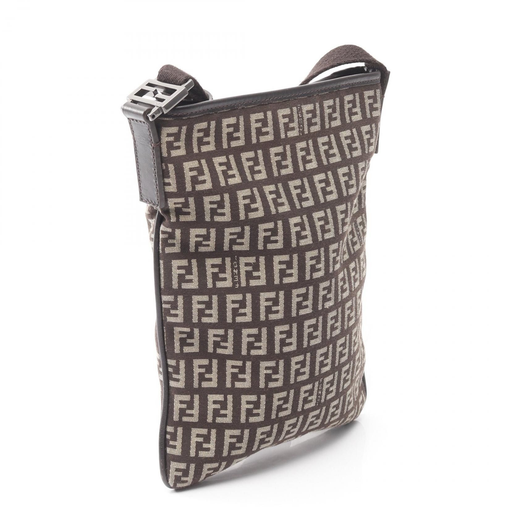 Fendi Fendi FENDI Zucchino Canvas Leather Shoulder Bag Leather Shoulder Bag DUTY FREE for USA Size ONE SIZE - 2 Thumbnail