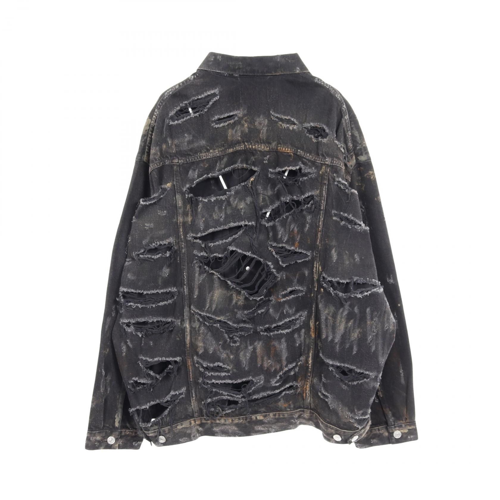 Balenciaga Balenciaga Balenciaga Cotton Denim Jacket Textile Outerwear 748022TBP47 DUTY FREE for USA Size ONE SIZE - 2 Thumbnail