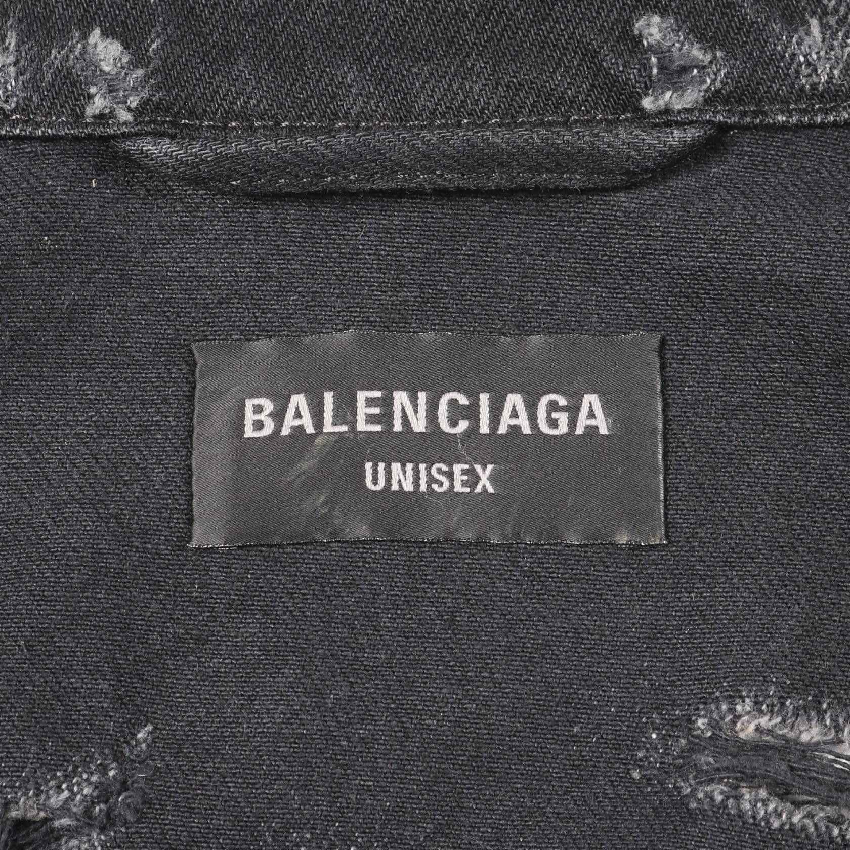 Balenciaga Balenciaga Balenciaga Cotton Denim Jacket Textile Outerwear 748022TBP47 DUTY FREE for USA Size ONE SIZE - 3 Thumbnail