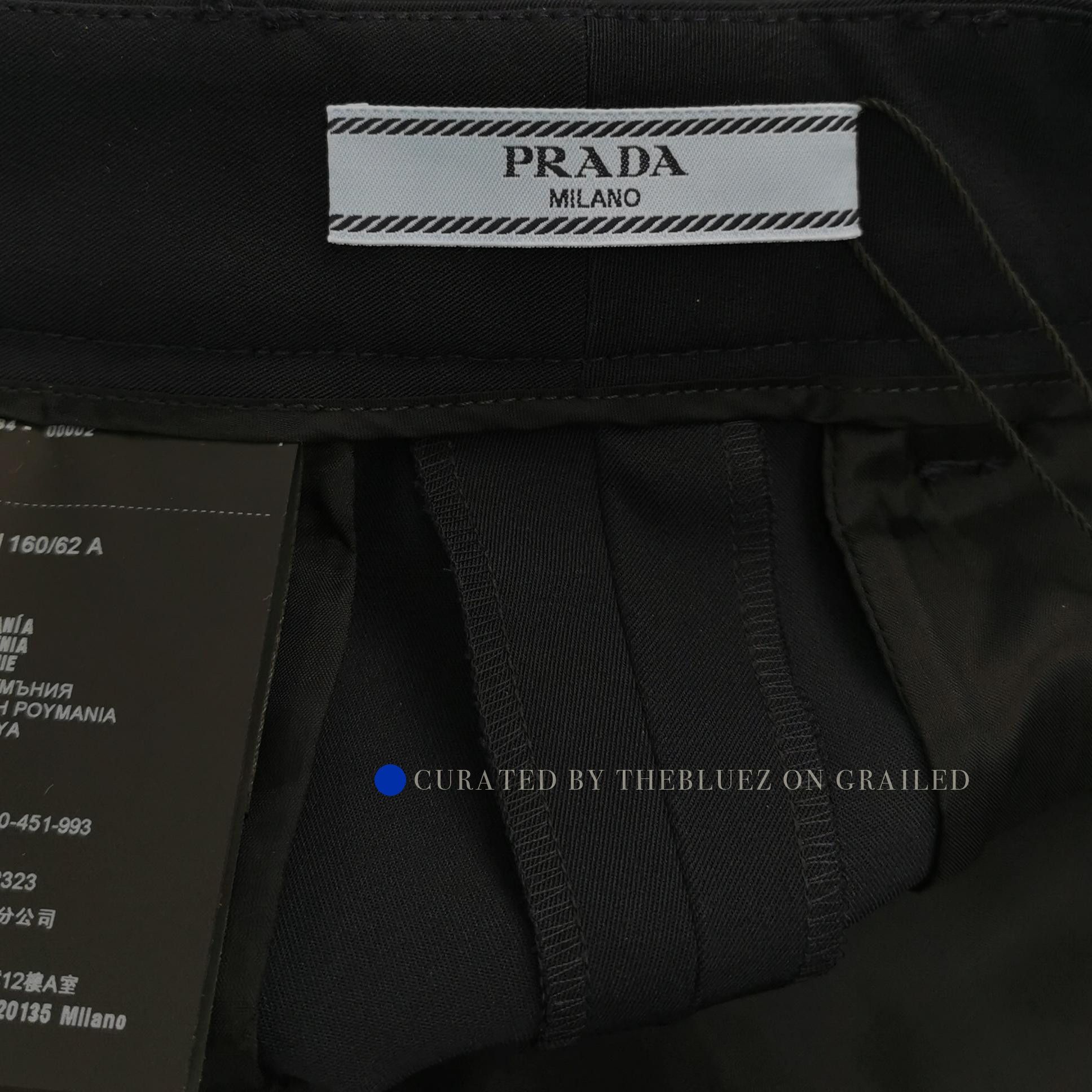 Prada Tailored Black Trousers Size 38S Size US 32 / EU 48 - 3 Thumbnail