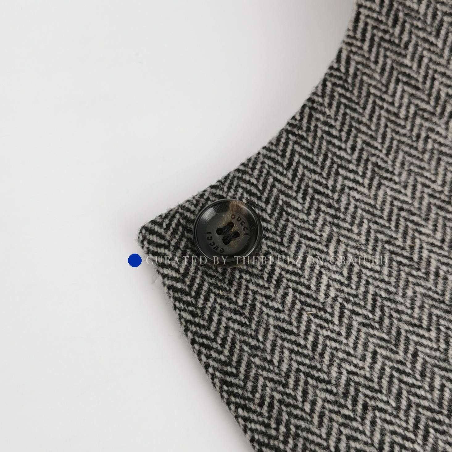 Gucci Herringbone Wool Vest in Gray Size US M / EU 48-50 / 2 - 3 Thumbnail