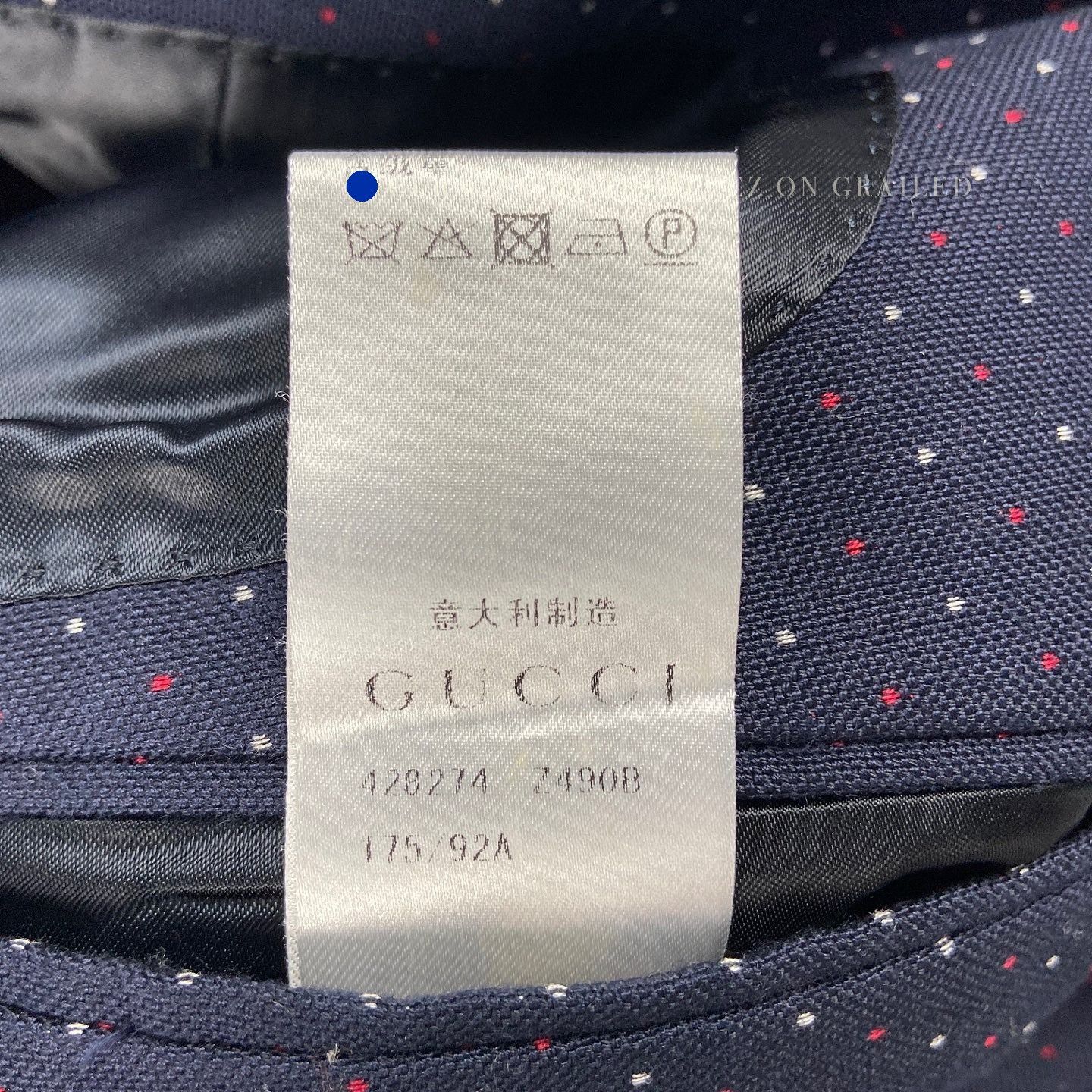 Gucci Stylish Blue Polka Dot Blazer Size US M / EU 48-50 / 2 - 4 Thumbnail