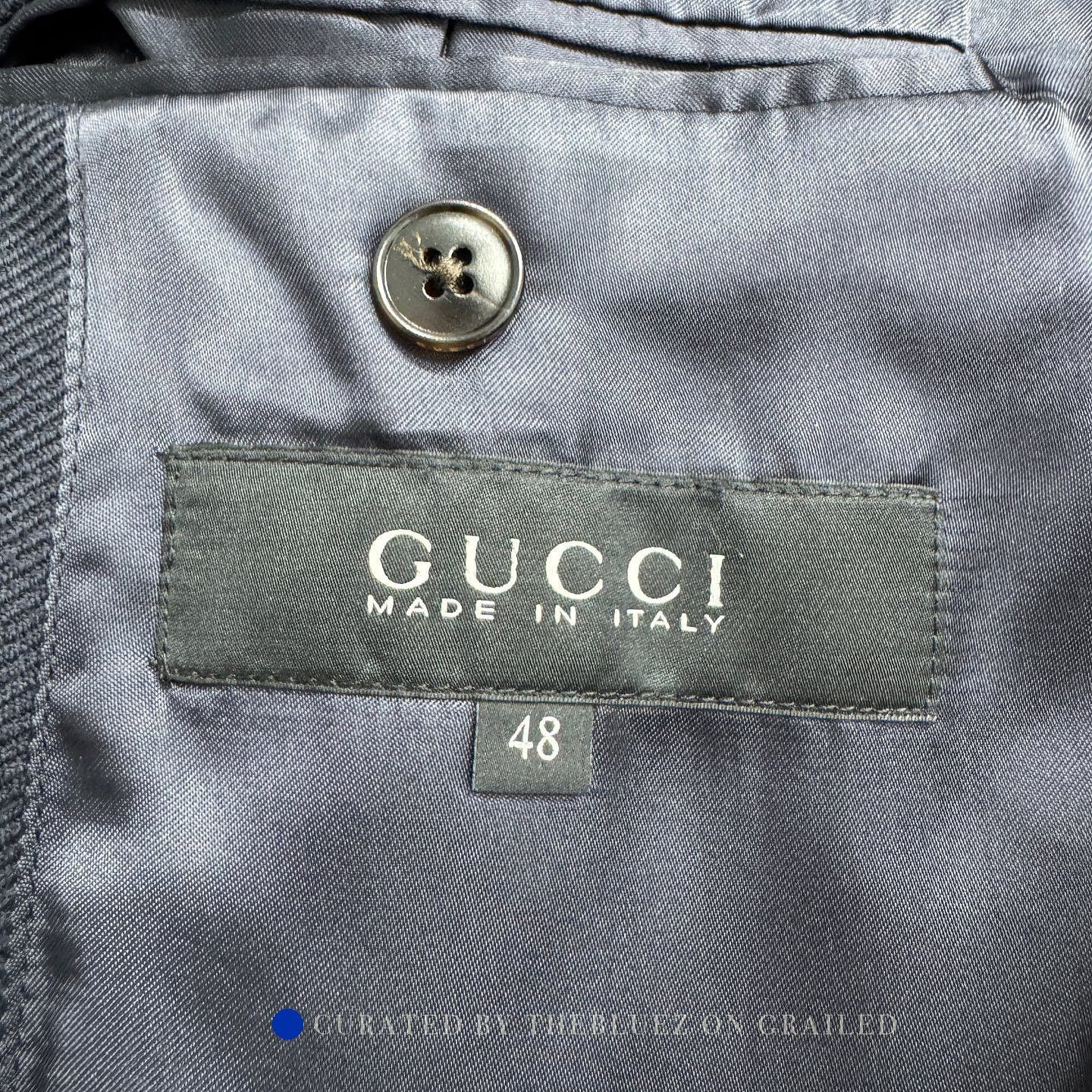 Gucci Stylish Double Breasted Blazer in Blue Size US M / EU 48-50 / 2 - 3 Thumbnail