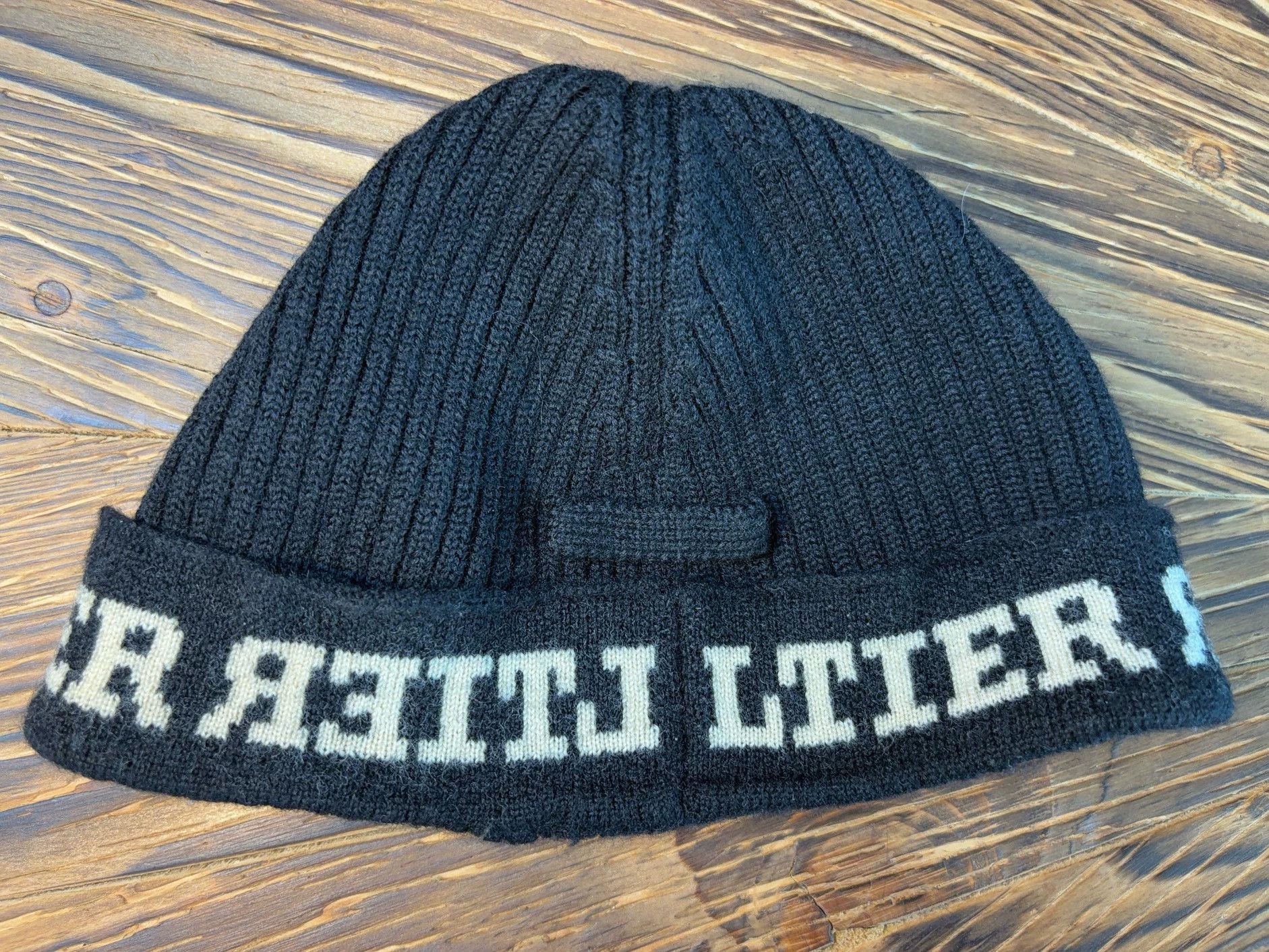 Jean Paul Gaultier Vintage 90s Logo Black Beanie Size ONE SIZE - 2 Thumbnail