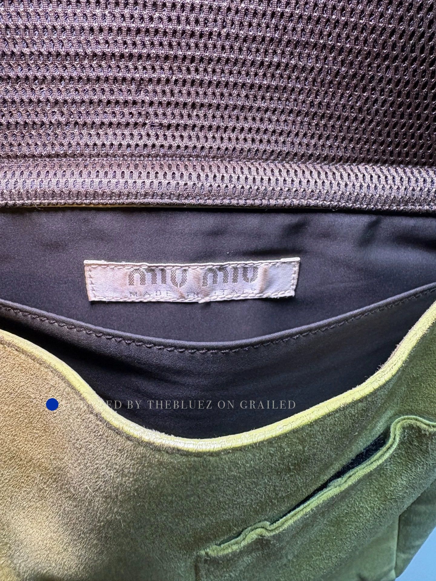 Miu Miu Vintage Suede Crossbody Bag in Yellow Size ONE SIZE - 4 Thumbnail