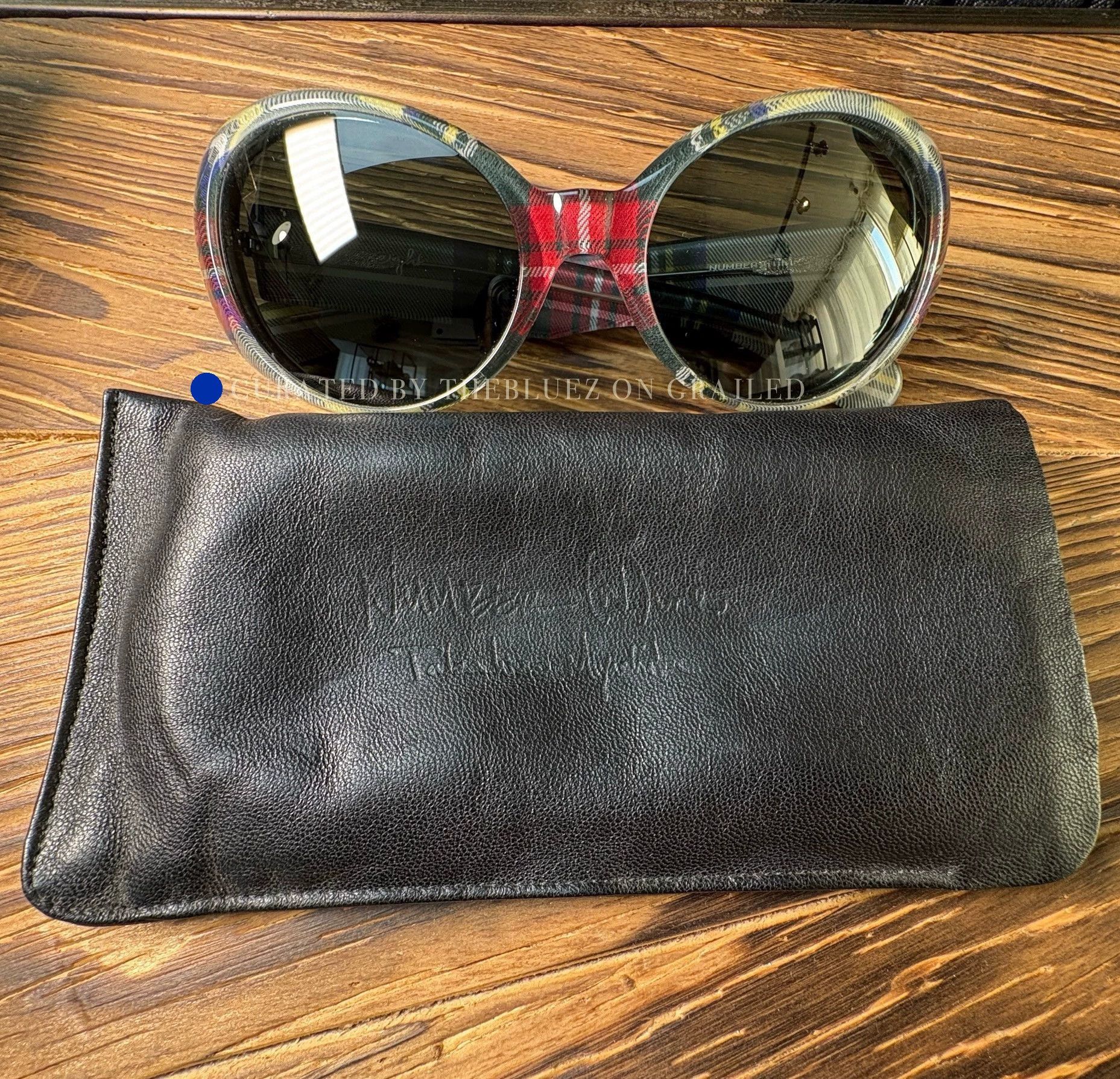 Number (N)ine Checked Sunglasses Inspired by Kurt Cobain Size ONE SIZE - 2 Thumbnail
