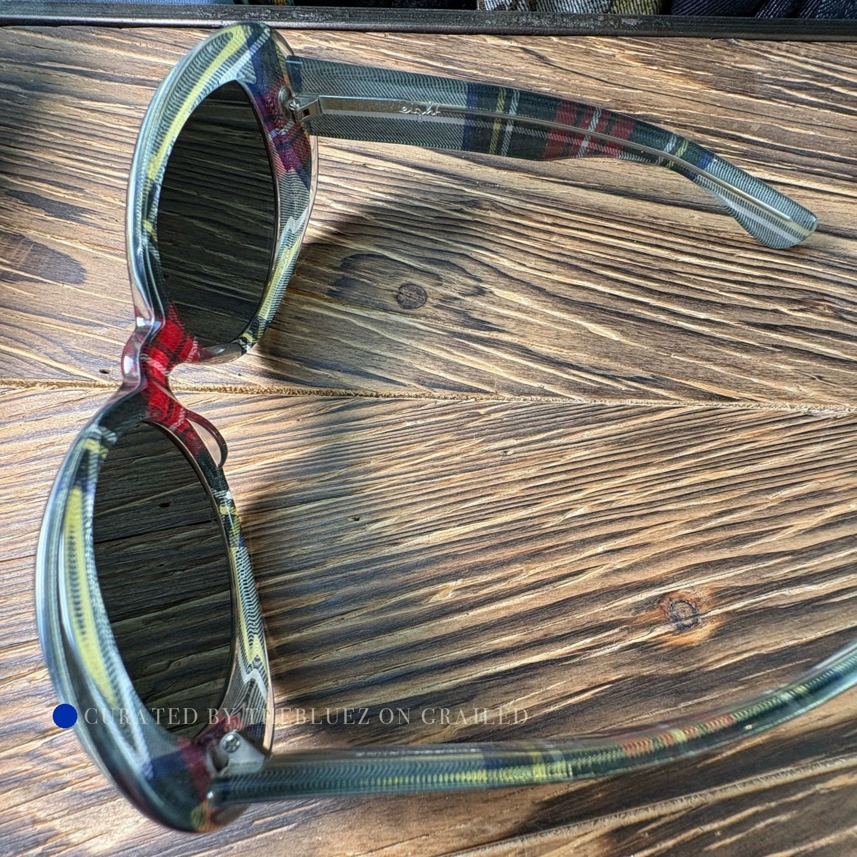 Number (N)ine Checked Sunglasses Inspired by Kurt Cobain Size ONE SIZE - 4 Thumbnail