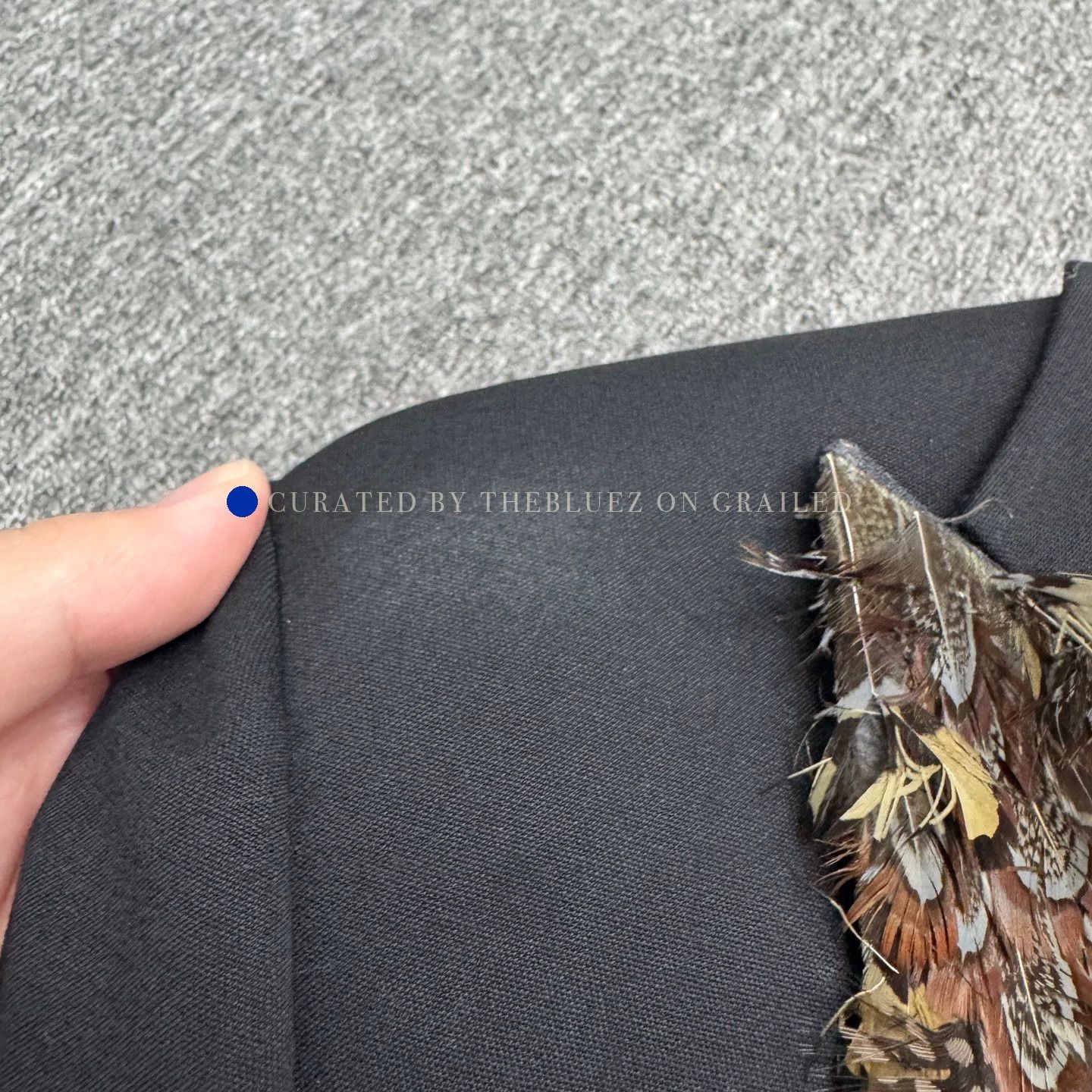 Dsquared2 Black Feather Wool Blazer Size US M / EU 48-50 / 2 - 2 Thumbnail