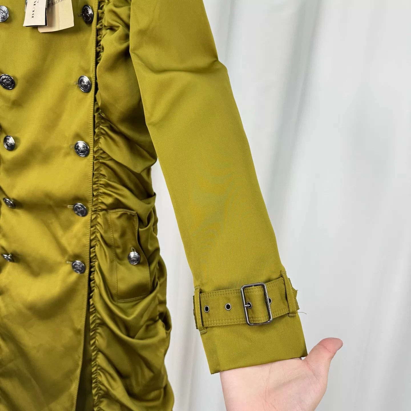 Burberry Burberry Satin Double-Breasted Trench Coat Size S / US 4 / IT 40 - 4 Thumbnail