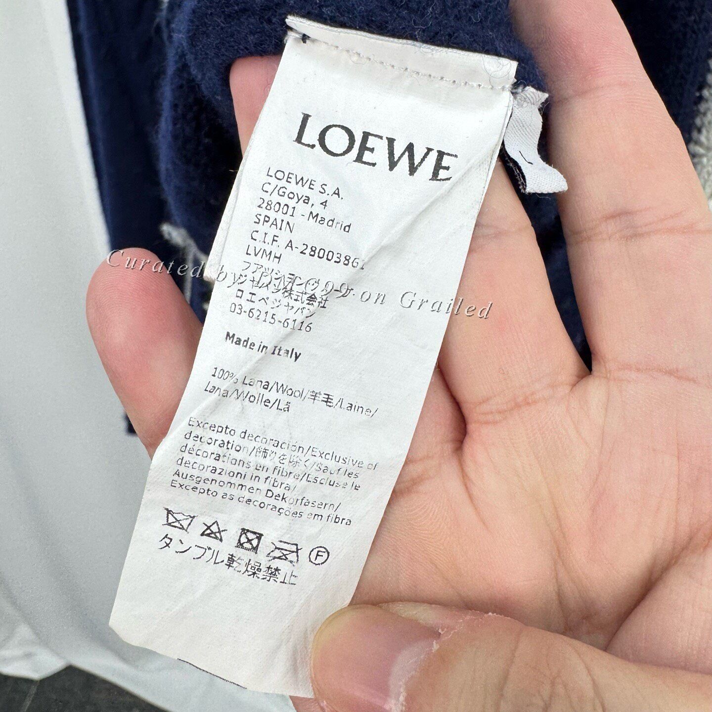Loewe Loewe 25SS Embroidered Striped Wool Sweater Size US L / EU 52-54 / 3 - 7 Thumbnail