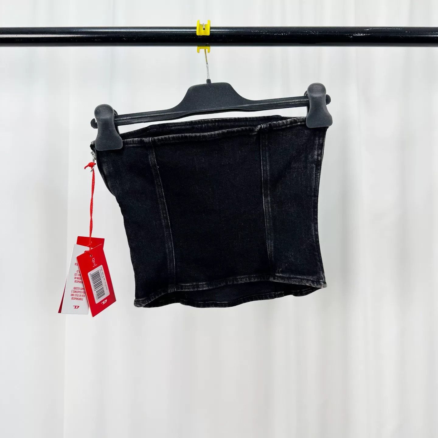 Diesel Diesel Black Denim Crop Top Size XXS / US 00 / IT 34 - 2 Thumbnail