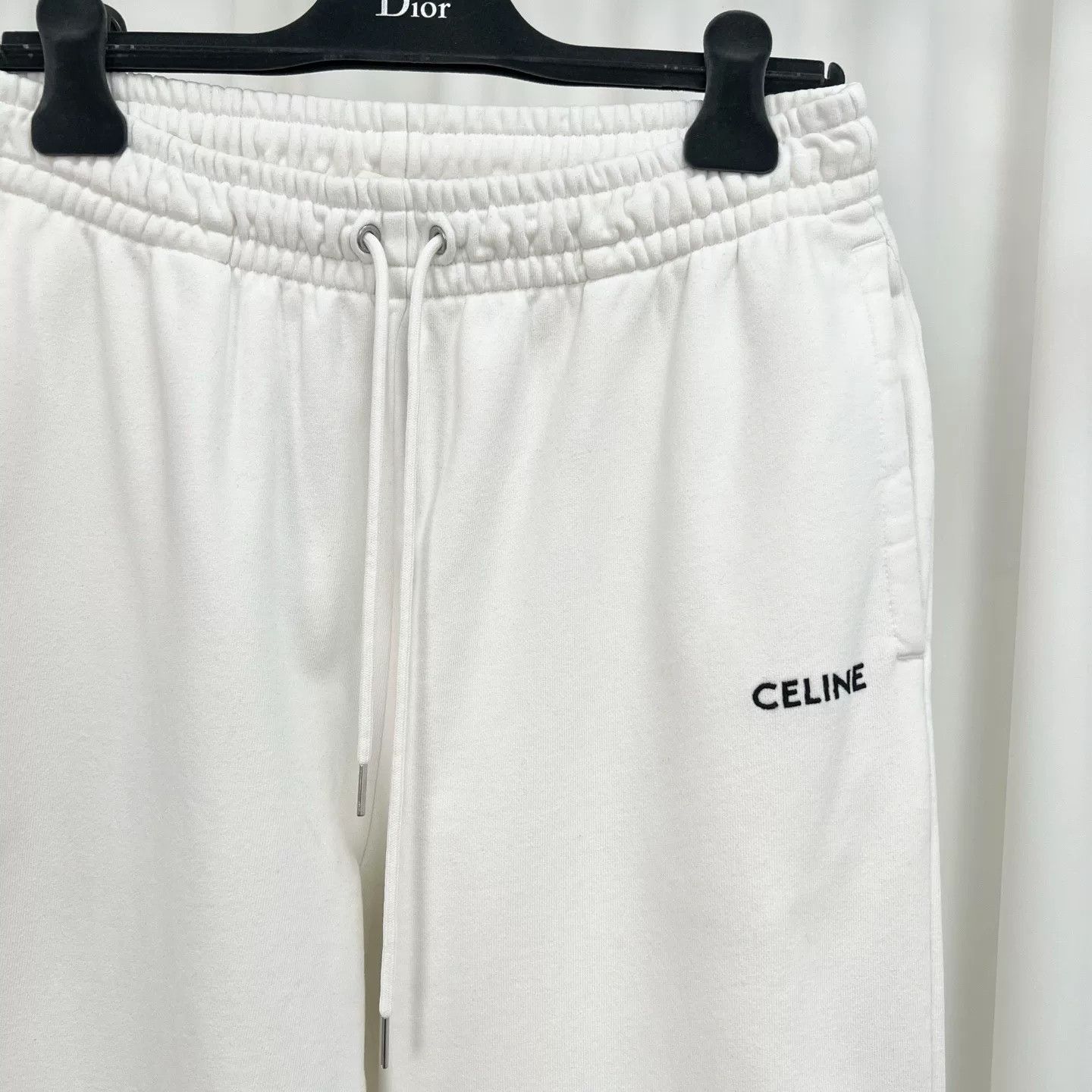 Celine Celine Embroidered Letter White Casual Trousers Size 40" / US 18 - 3 Thumbnail