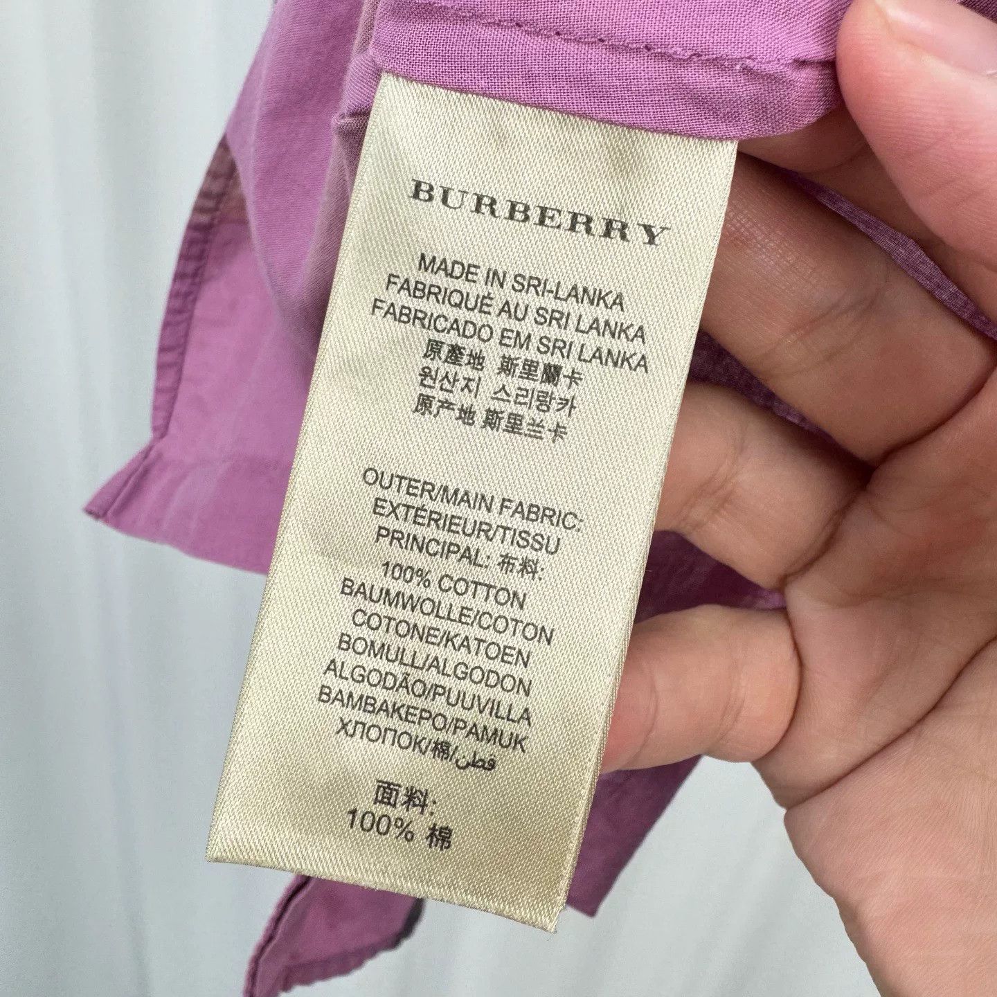 Burberry Burberry Pink Classic Check Long-Sleeve Shirt Size XS / US 0-2 / IT 36-38 - 6 Thumbnail