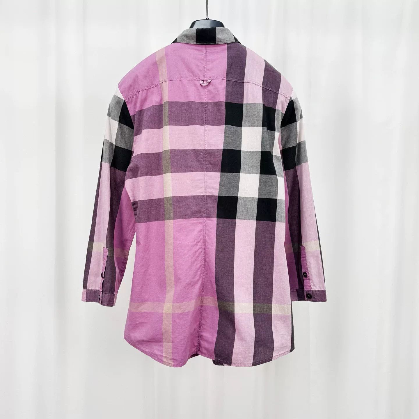 Burberry Burberry Pink Classic Check Long-Sleeve Shirt Size XS / US 0-2 / IT 36-38 - 2 Thumbnail