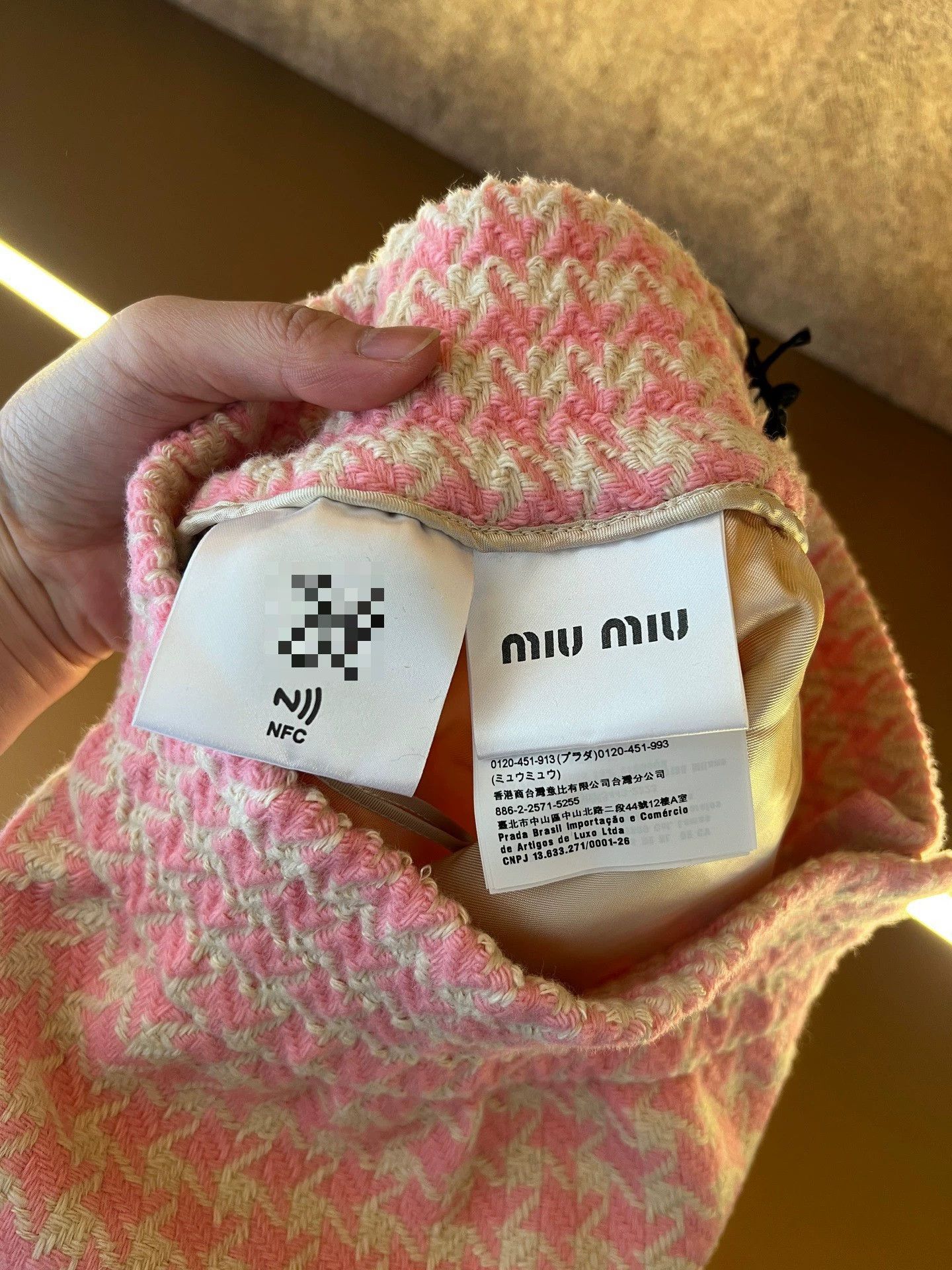 Miu Miu Miumiu Houndstooth Wool Skirt Size 38" / US 16 / IT 52 - 4 Thumbnail