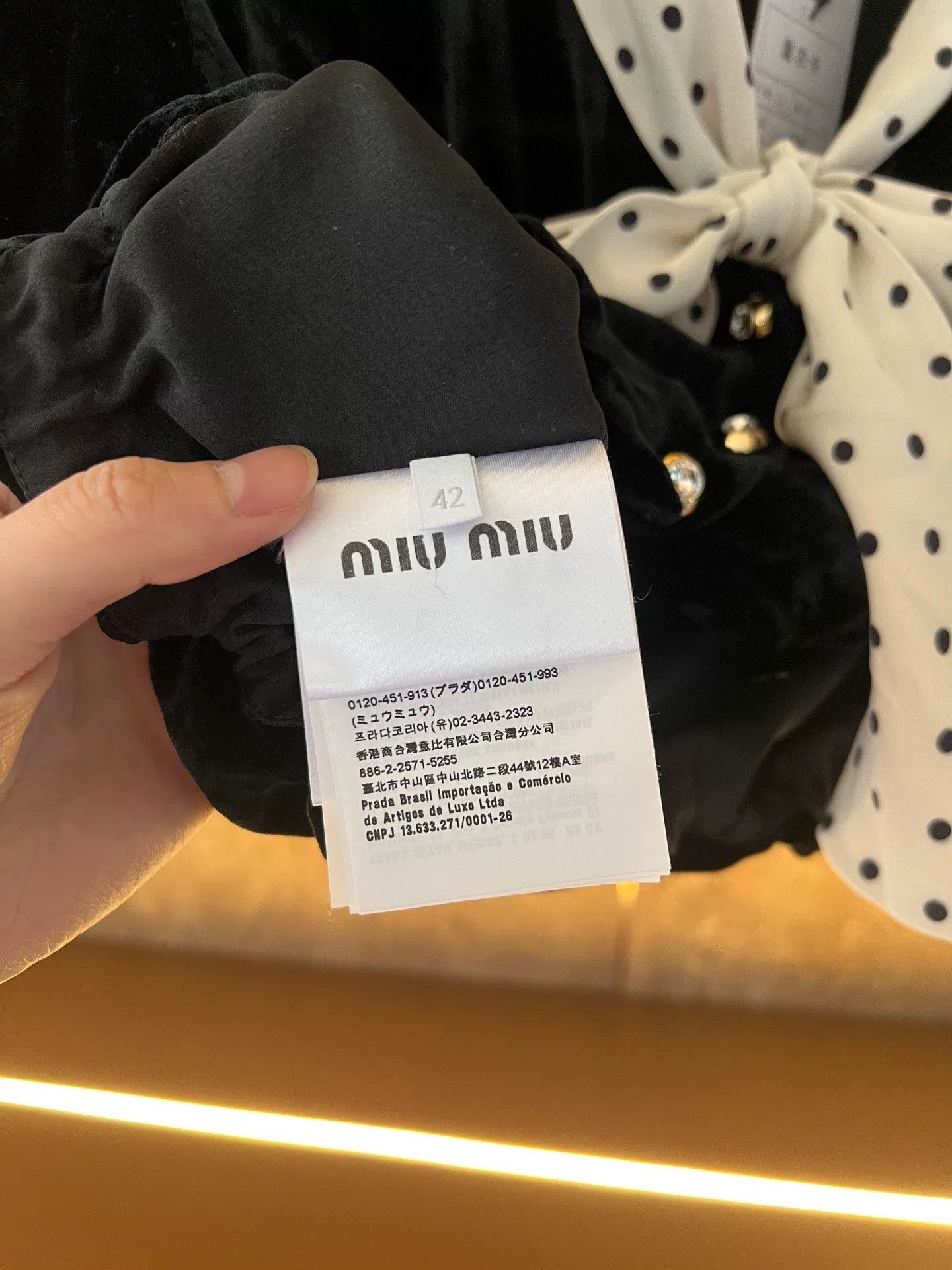 Miu Miu Miumiu Velvet Polka Dot Top Size M / US 6-8 / IT 42-44 - 4 Thumbnail