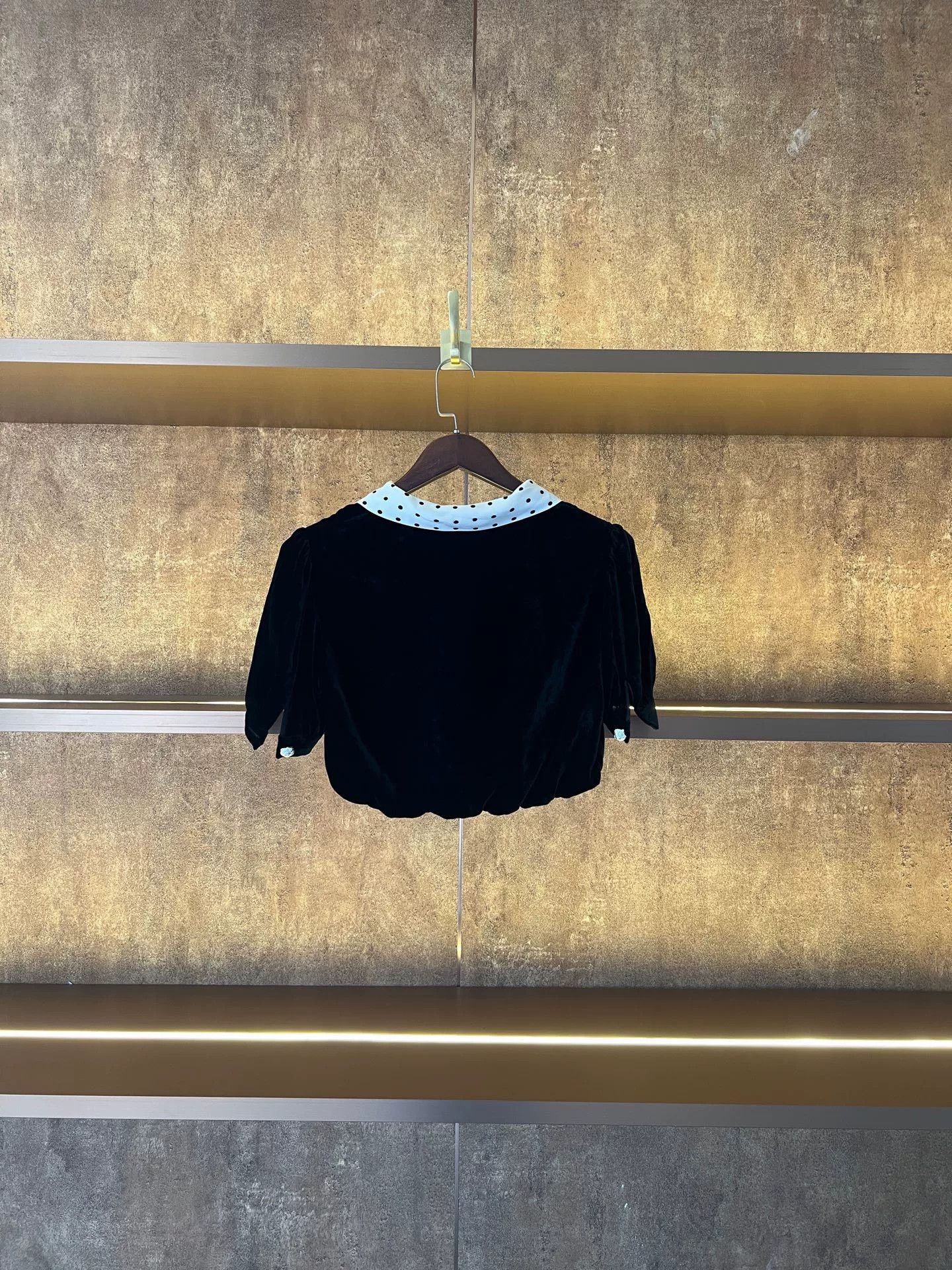 Miu Miu Miumiu Velvet Polka Dot Top Size M / US 6-8 / IT 42-44 - 2 Thumbnail