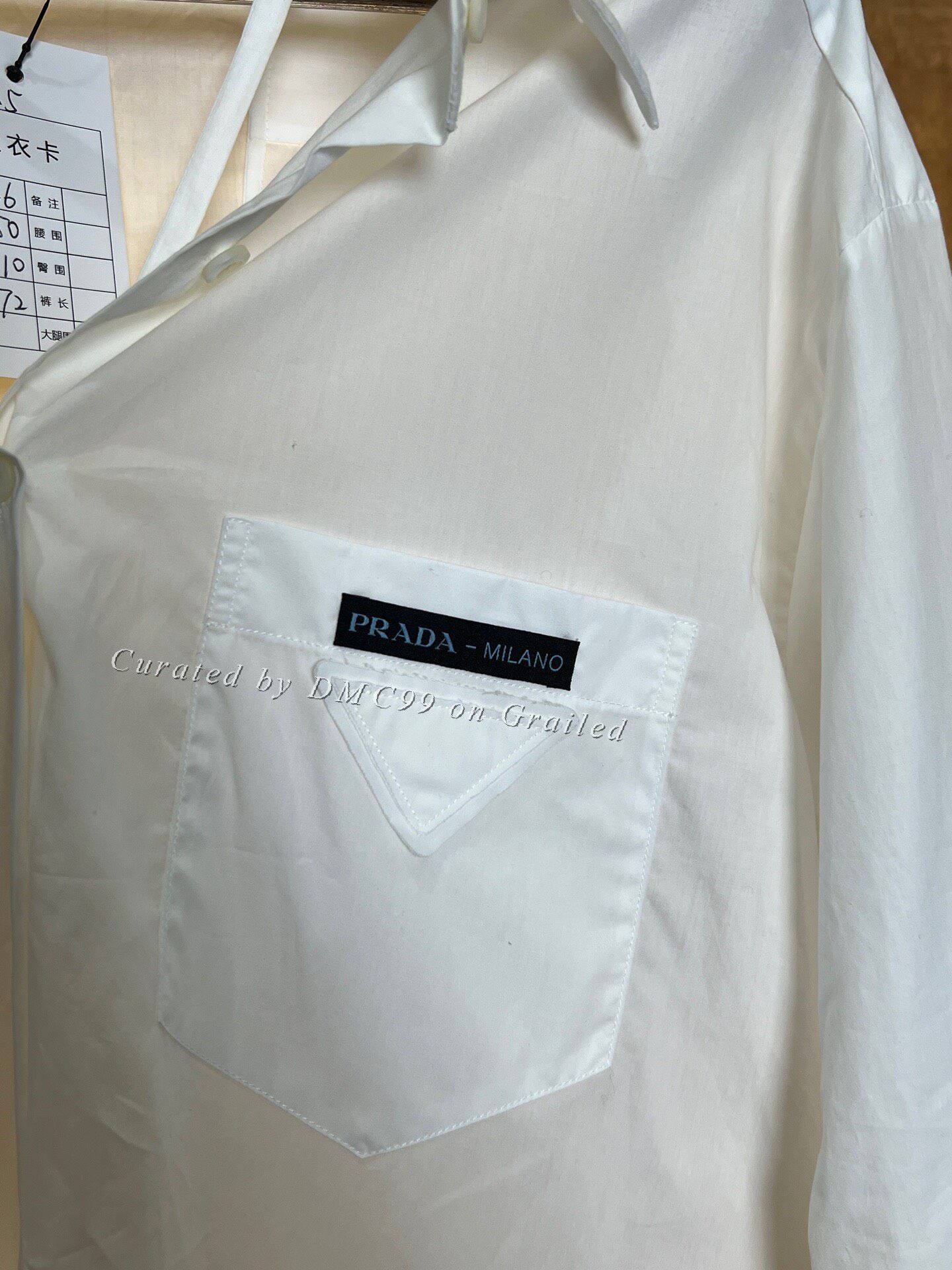 Prada Prada Cotton Triangle Logo Shirt Size XS / US 0-2 / IT 36-38 - 3 Thumbnail