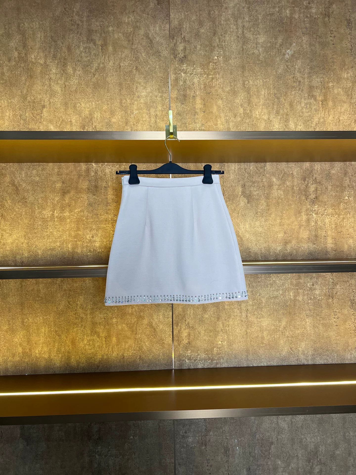 Miu Miu Miumiu Rhinestone Short Skirt Size 38" / US 16 / IT 52 - 2 Thumbnail