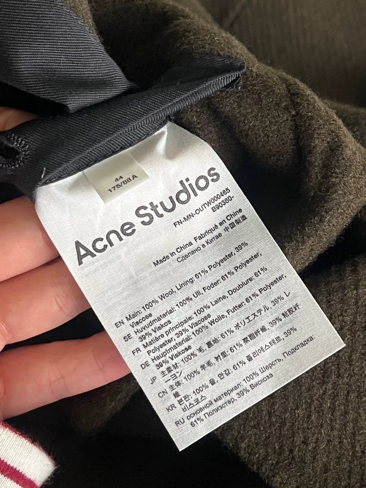 Acne Studios Acne Studios Wool Jacket Size US S / EU 44-46 / 1 - 4 Thumbnail