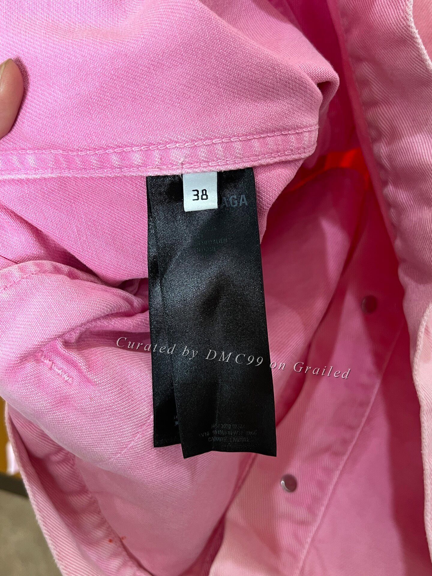 Balenciaga Balenciaga Pink Denim Jacket Size S / US 4 / IT 40 - 3 Thumbnail