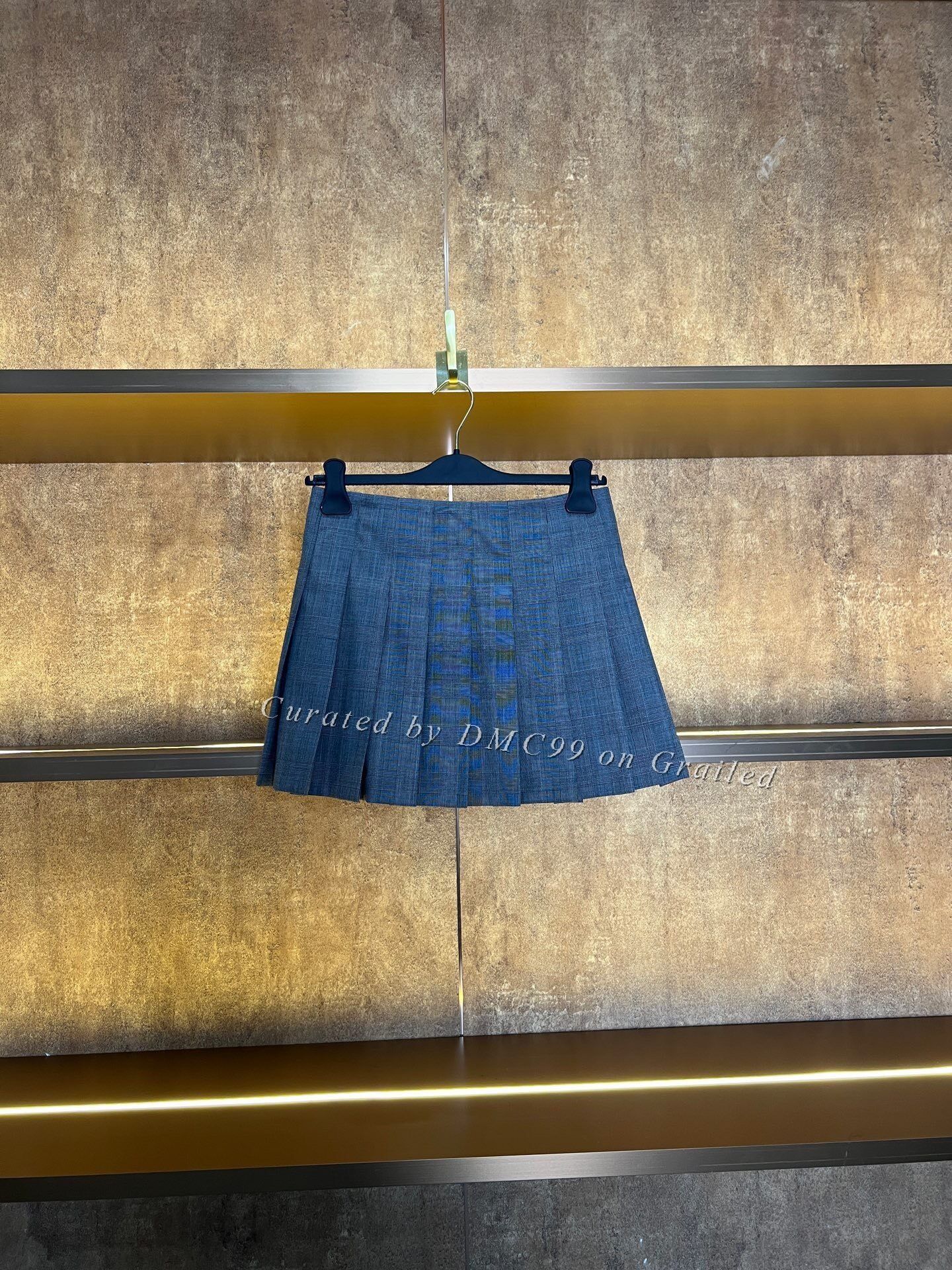 Prada Prada Gray Plaid Pleated Skirt Size 38" / US 16 / IT 52 - 2 Thumbnail