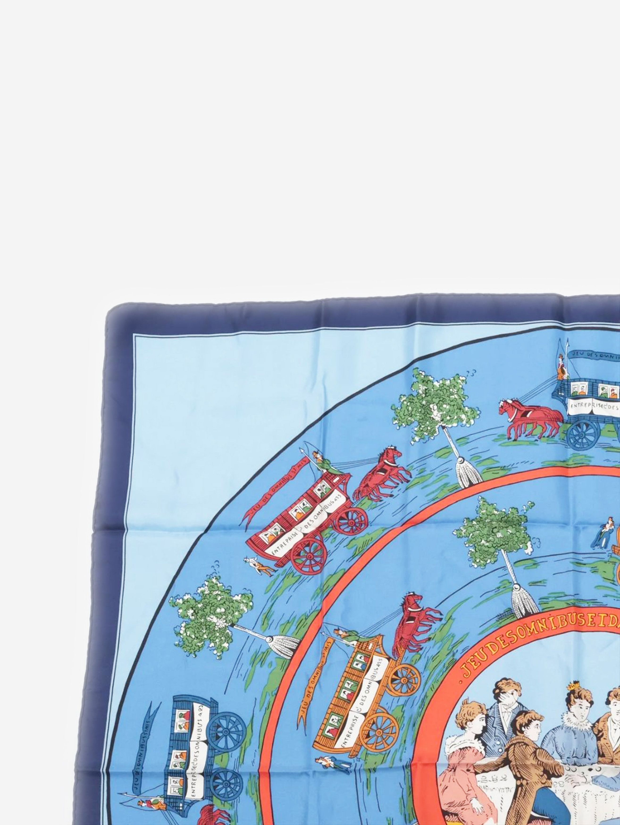 Other Blue silk horse and carriage scarf Size ONE SIZE - 7 Thumbnail