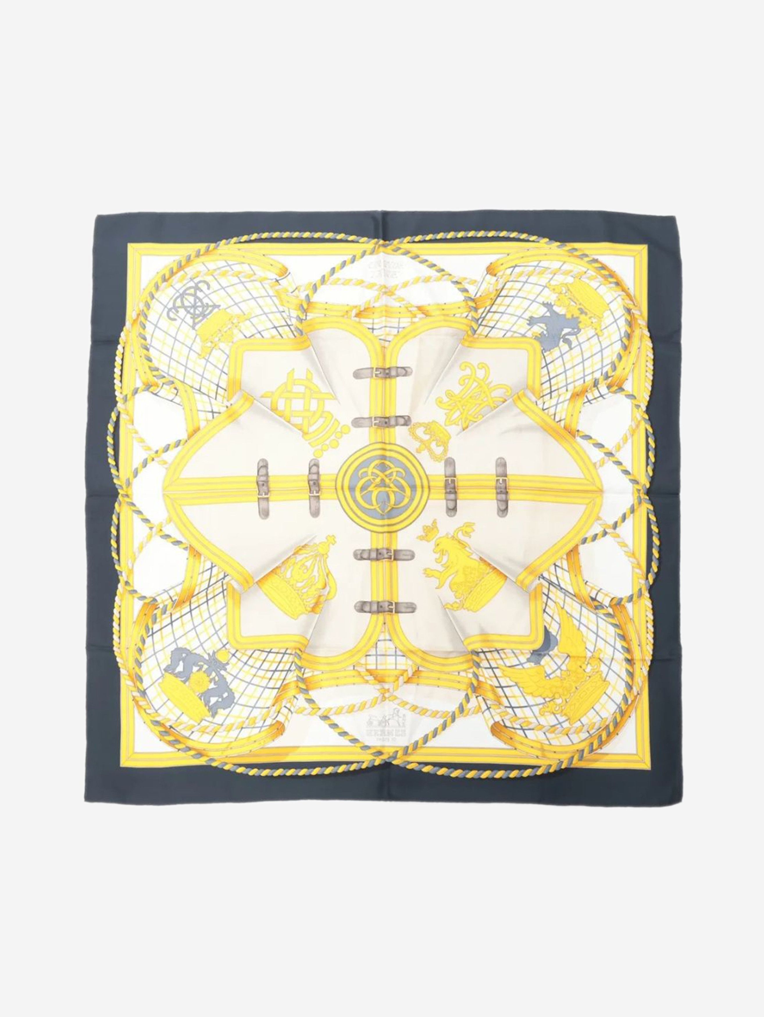Other Yellow Grand Tenue silk scarf Size ONE SIZE - 2 Thumbnail