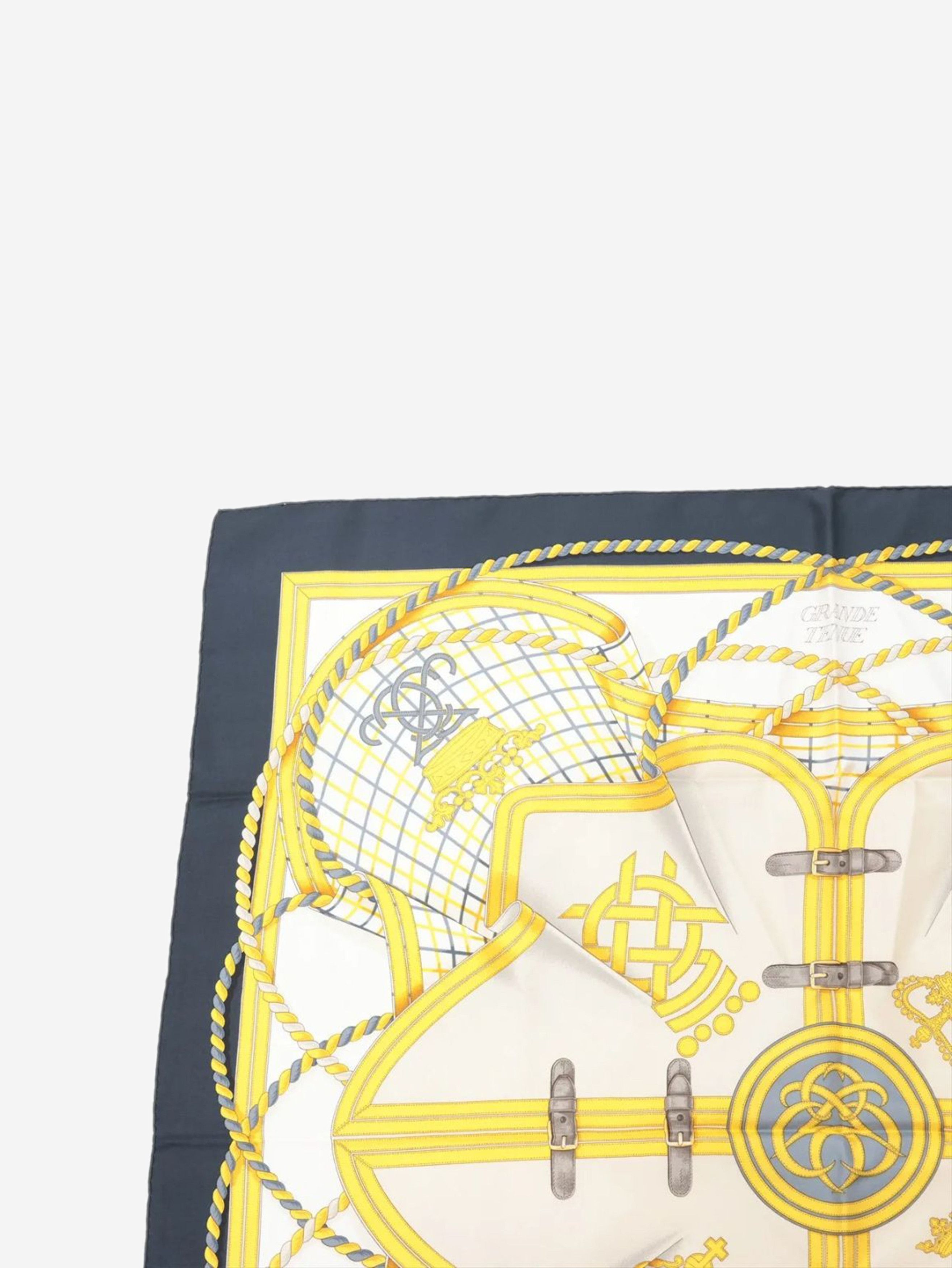 Other Yellow Grand Tenue silk scarf Size ONE SIZE - 3 Thumbnail