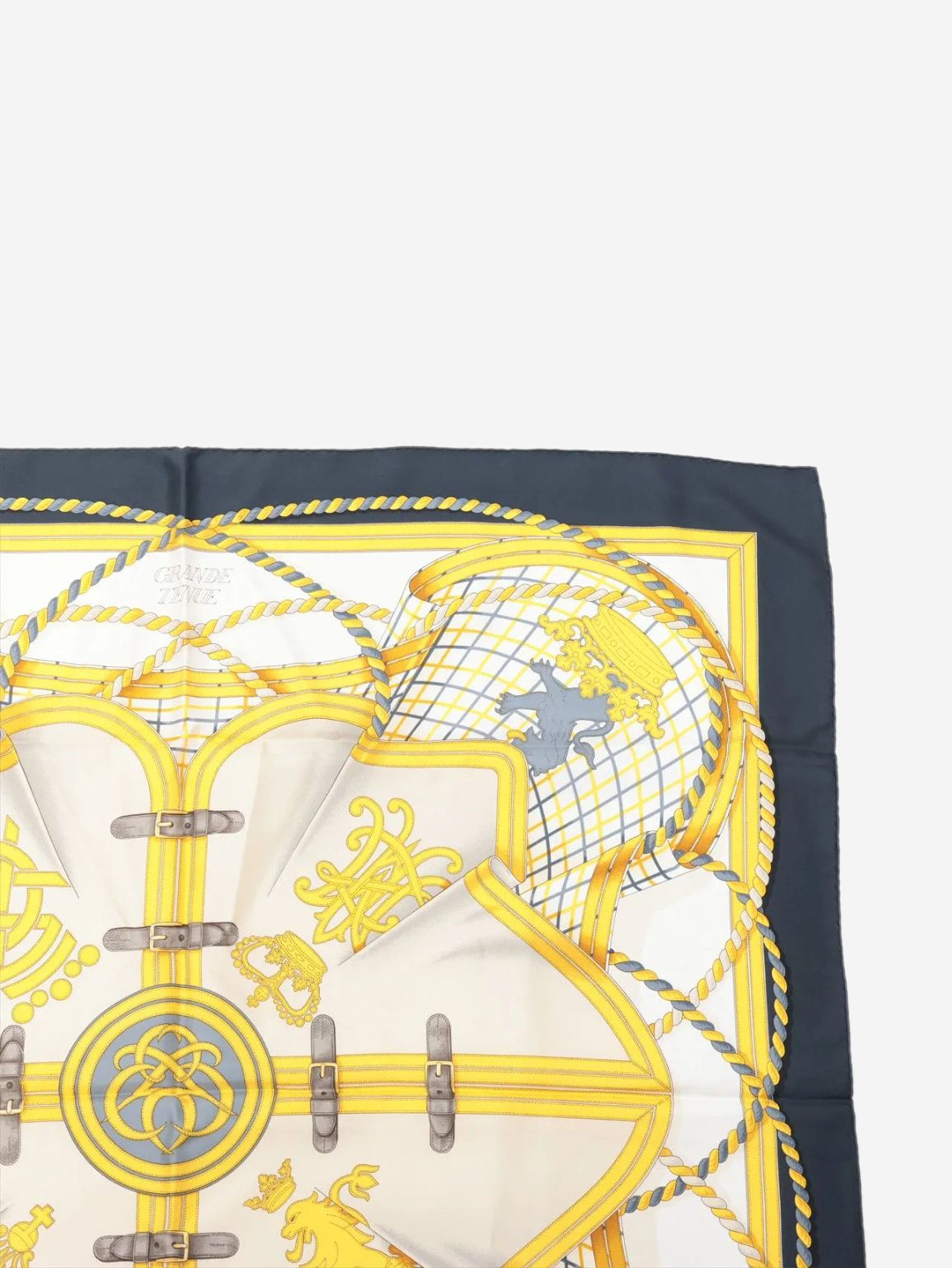 Other Yellow Grand Tenue silk scarf Size ONE SIZE - 4 Thumbnail