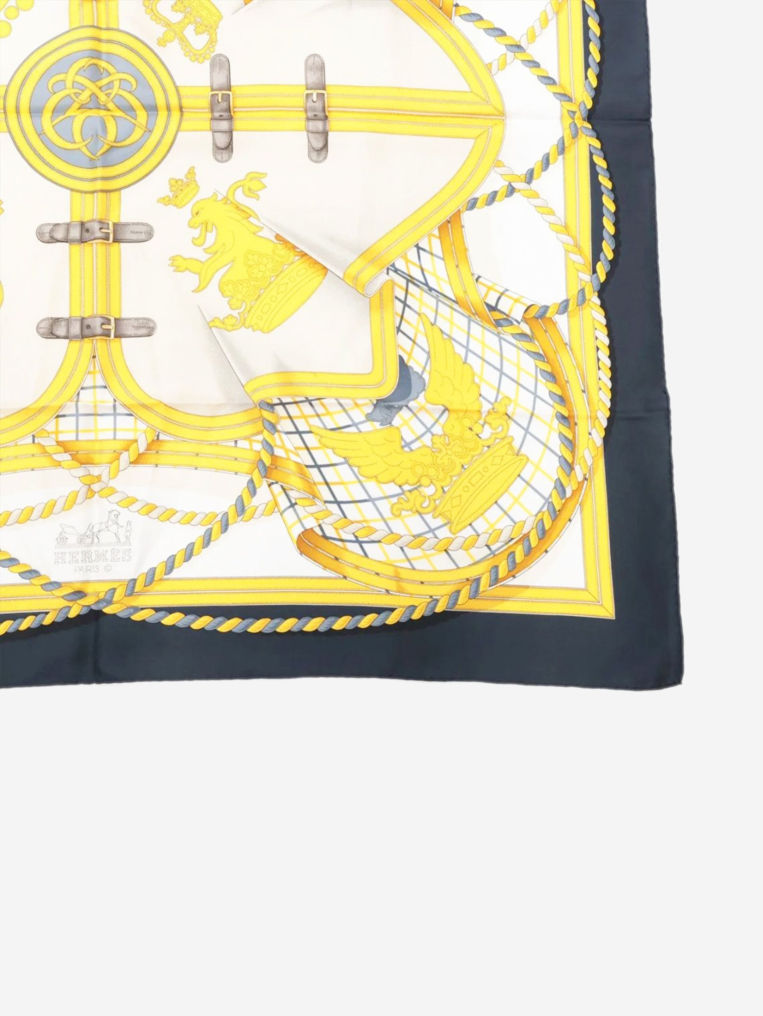 Other Yellow Grand Tenue silk scarf Size ONE SIZE - 5 Thumbnail