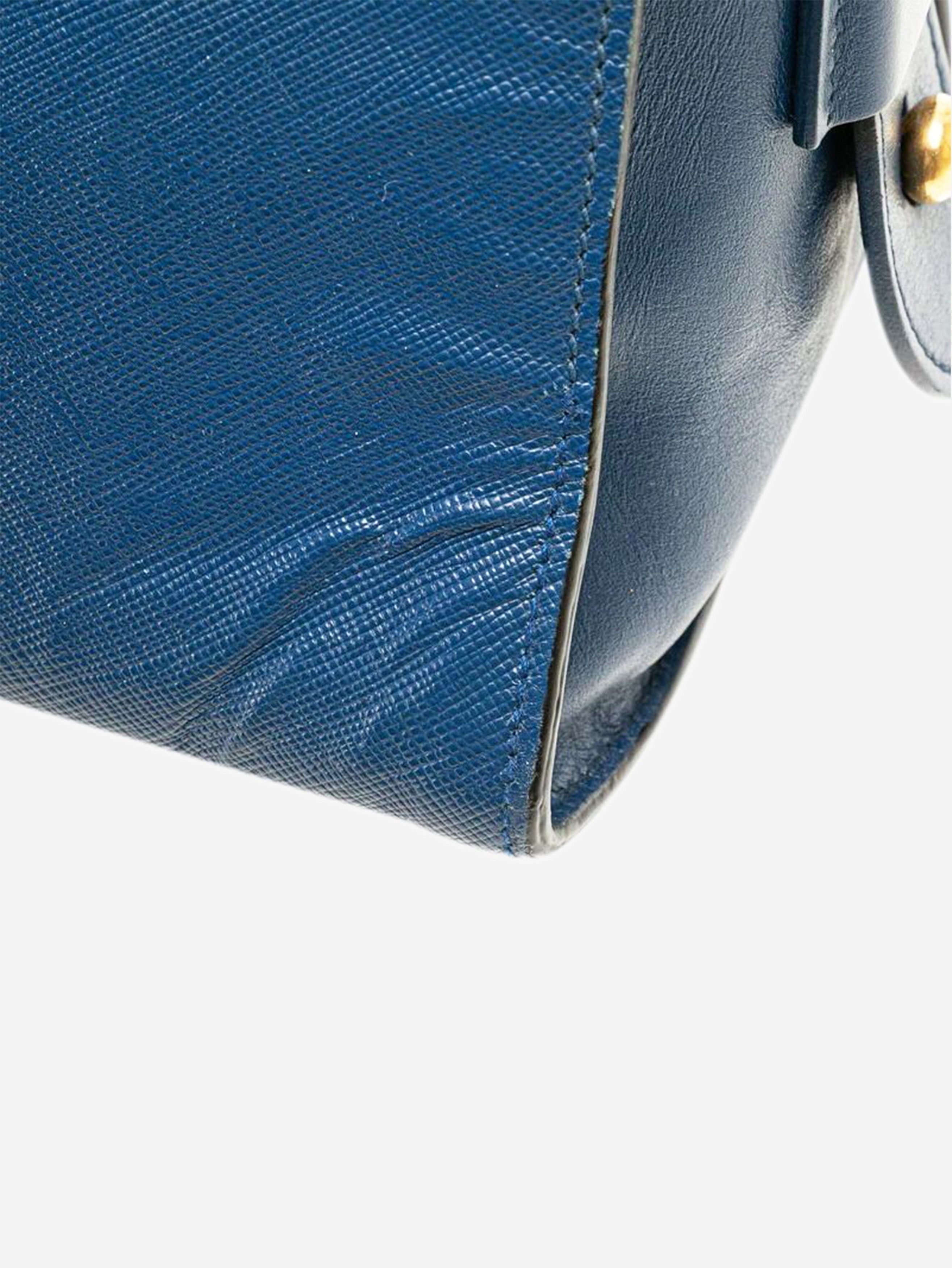 Prada Blue Saffiano Esplanade 2way bag Size ONE SIZE - 4 Thumbnail
