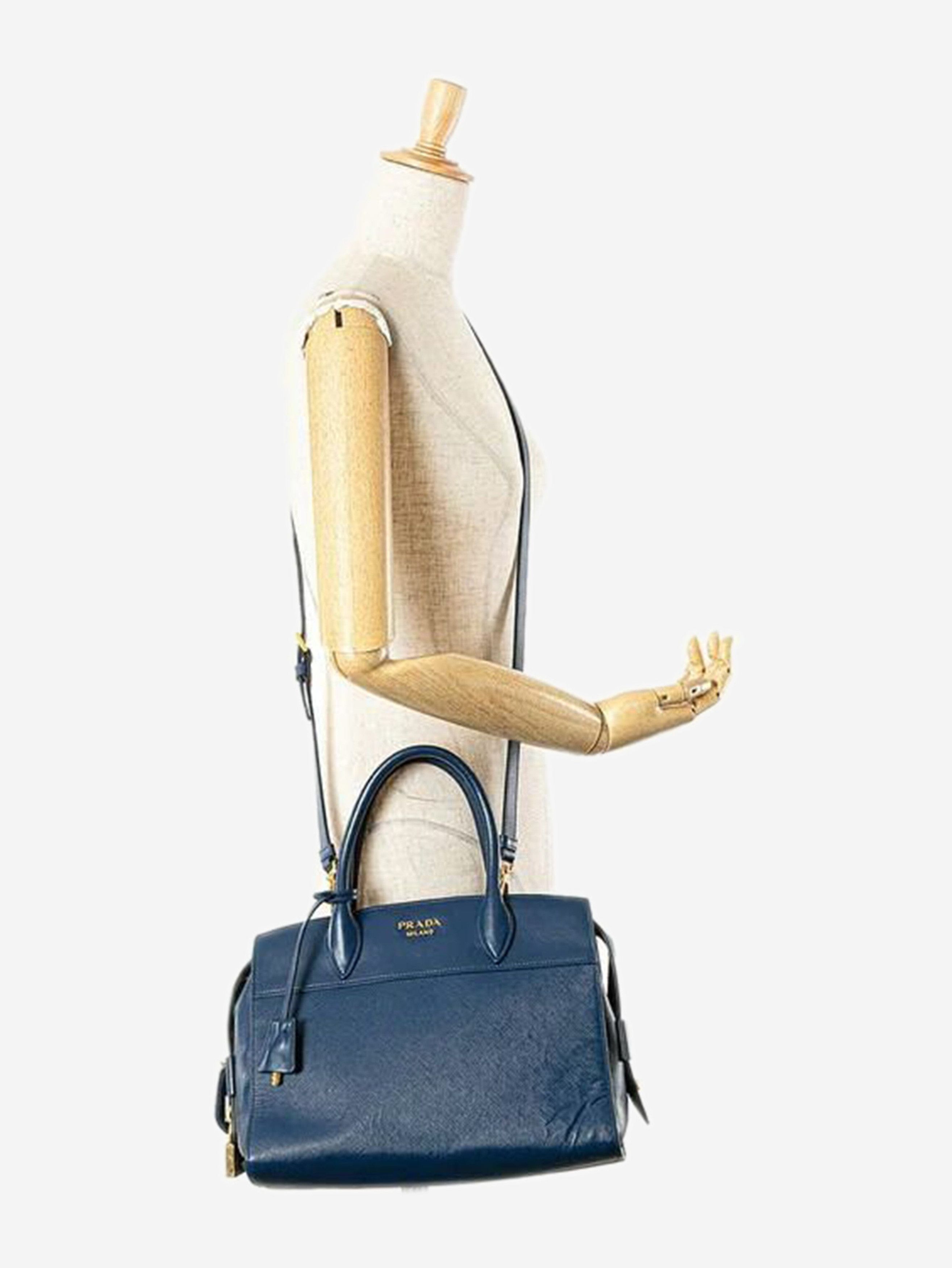 Prada Blue Saffiano Esplanade 2way bag Size ONE SIZE - 12 Thumbnail