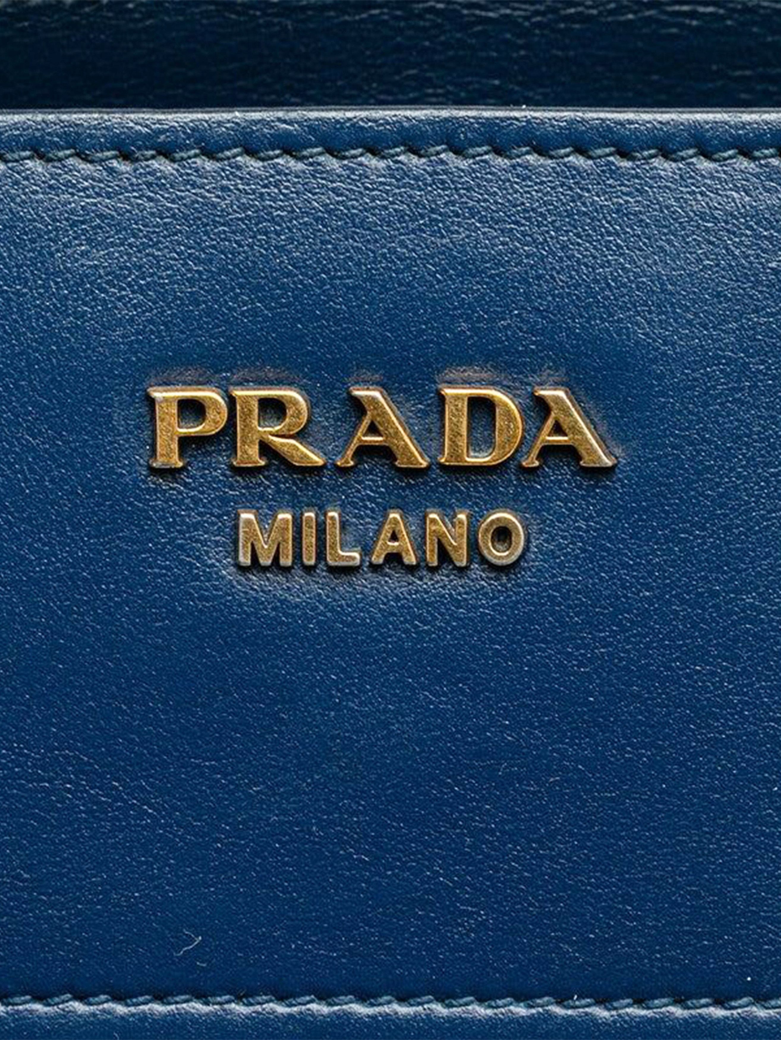 Prada Blue Saffiano Esplanade 2way bag Size ONE SIZE - 8 Thumbnail