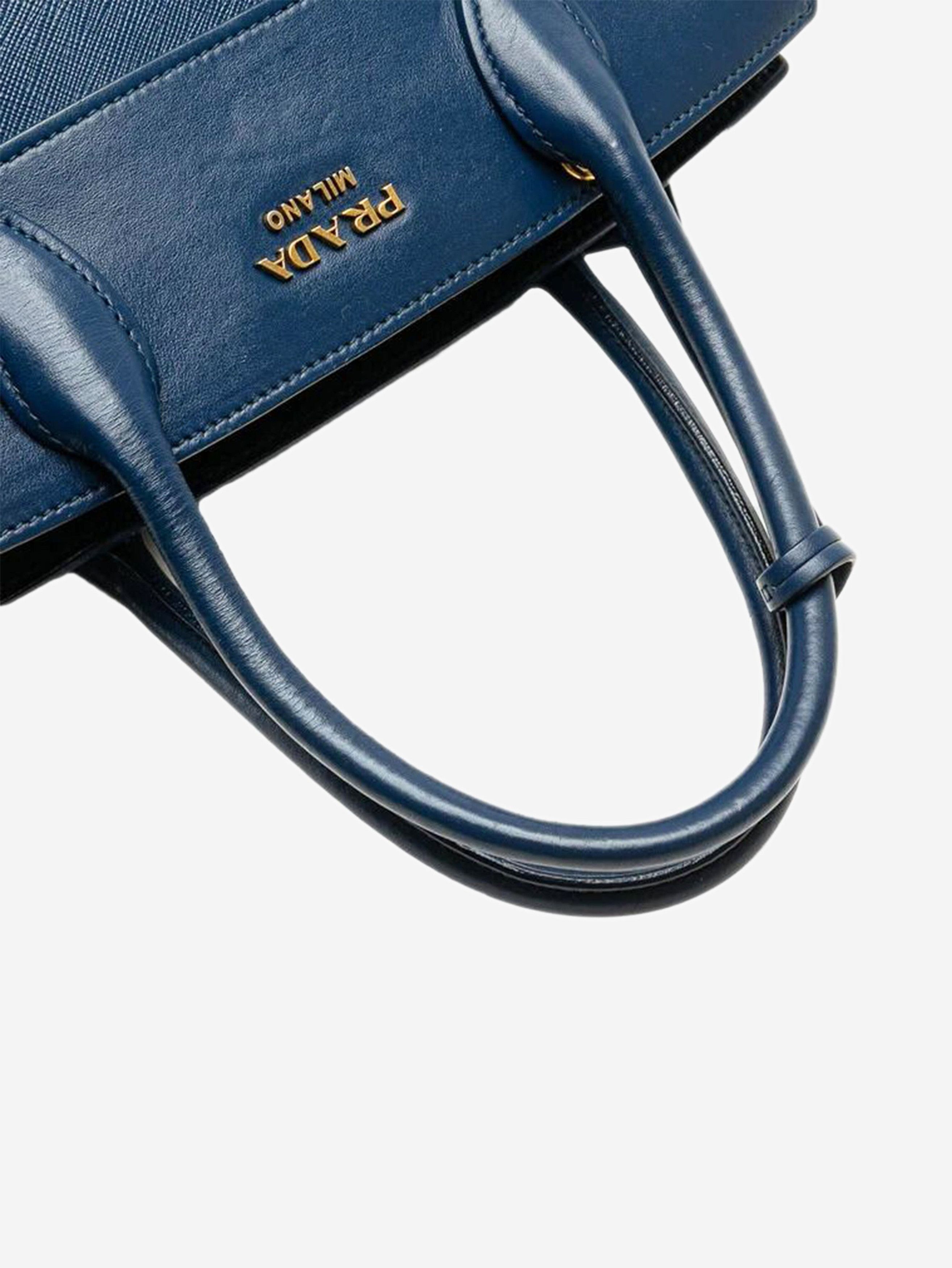 Prada Blue Saffiano Esplanade 2way bag Size ONE SIZE - 5 Thumbnail