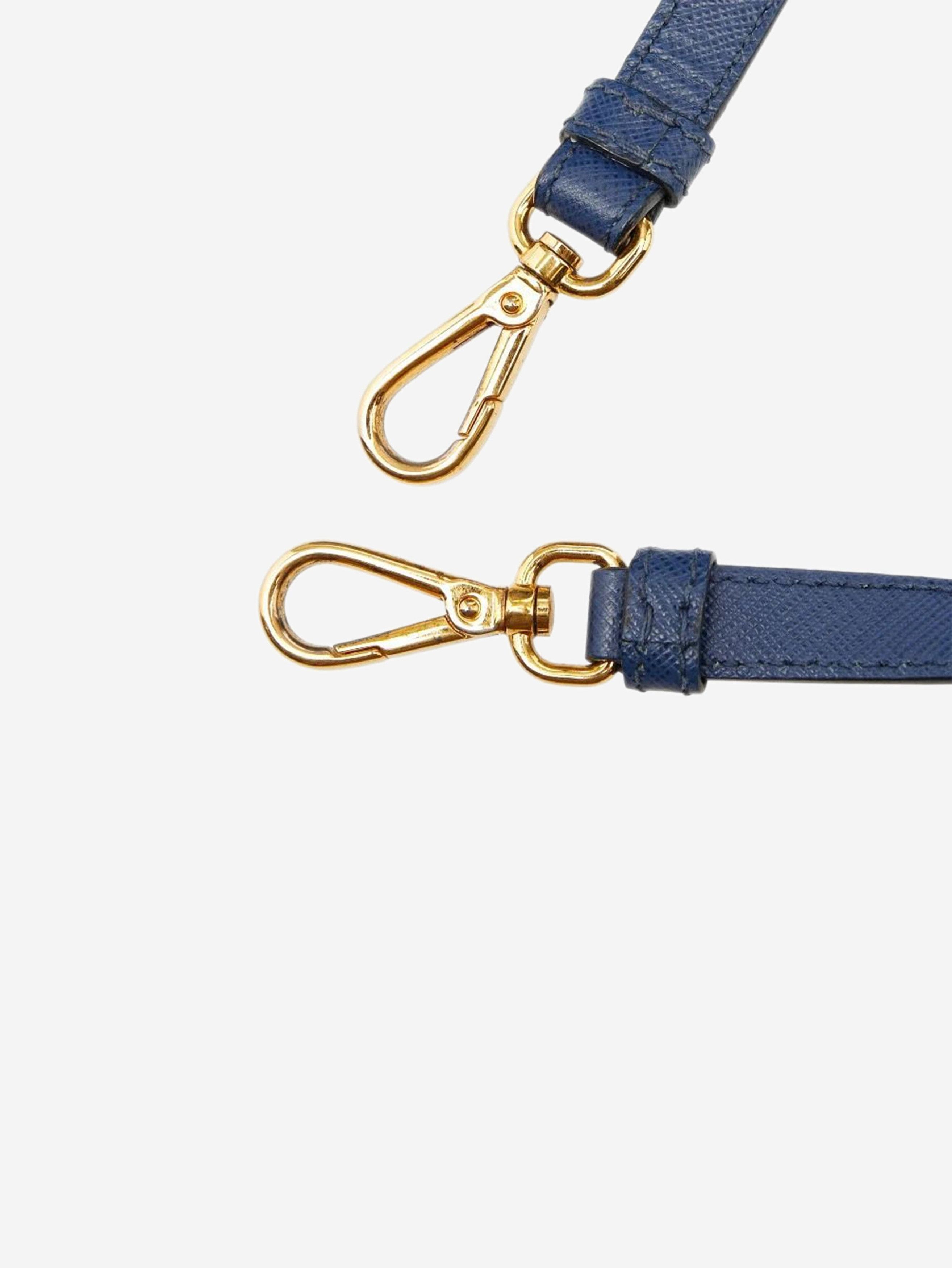 Prada Blue Saffiano leather Galleria shoulder bag Size ONE SIZE - 13 Thumbnail