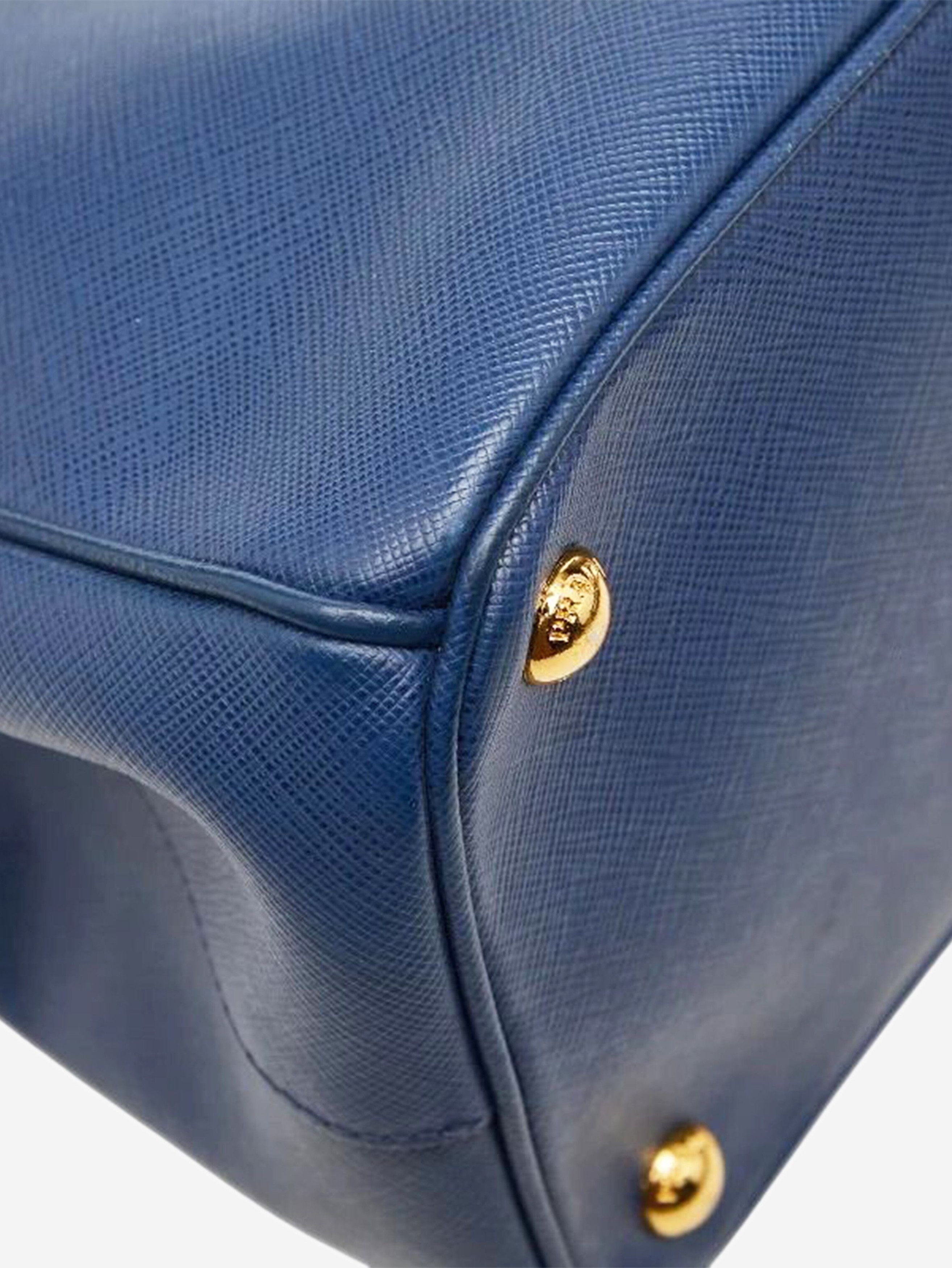 Prada Blue Saffiano leather Galleria shoulder bag Size ONE SIZE - 5 Thumbnail