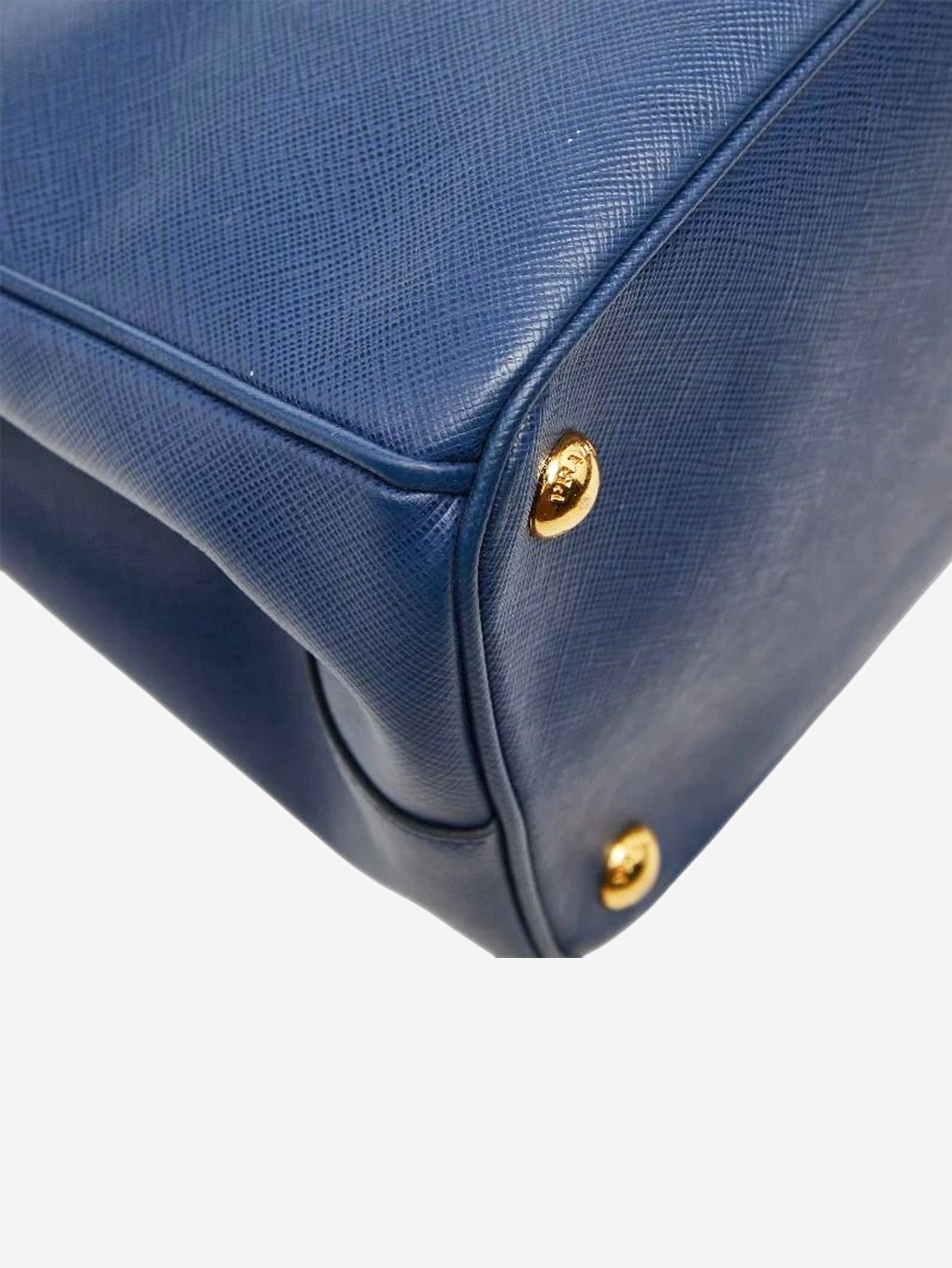 Prada Blue Saffiano leather Galleria shoulder bag Size ONE SIZE - 7 Thumbnail