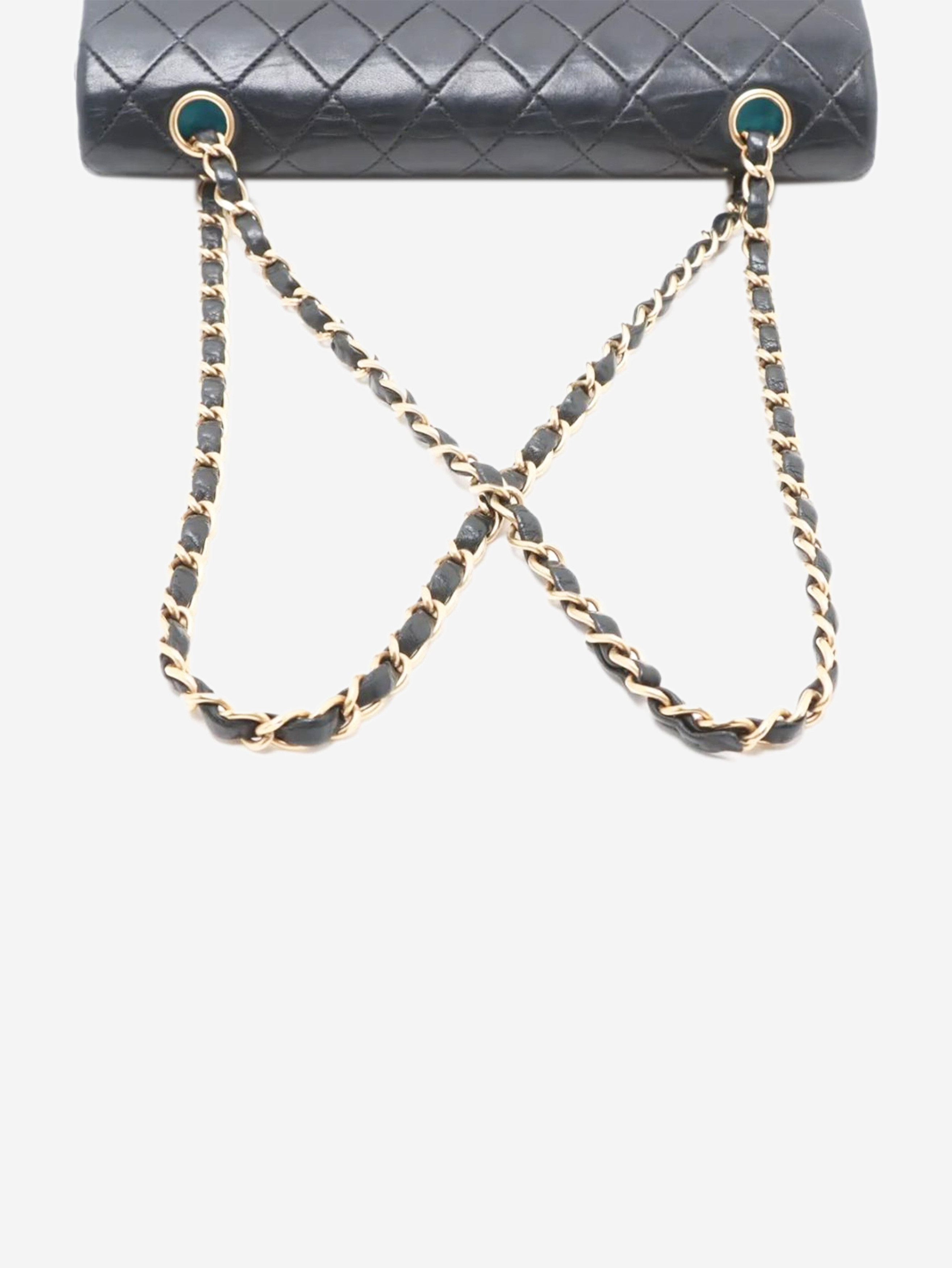 Chanel Black 2002 medium lambskin Classic Double Flap bag Size ONE SIZE - 5 Thumbnail