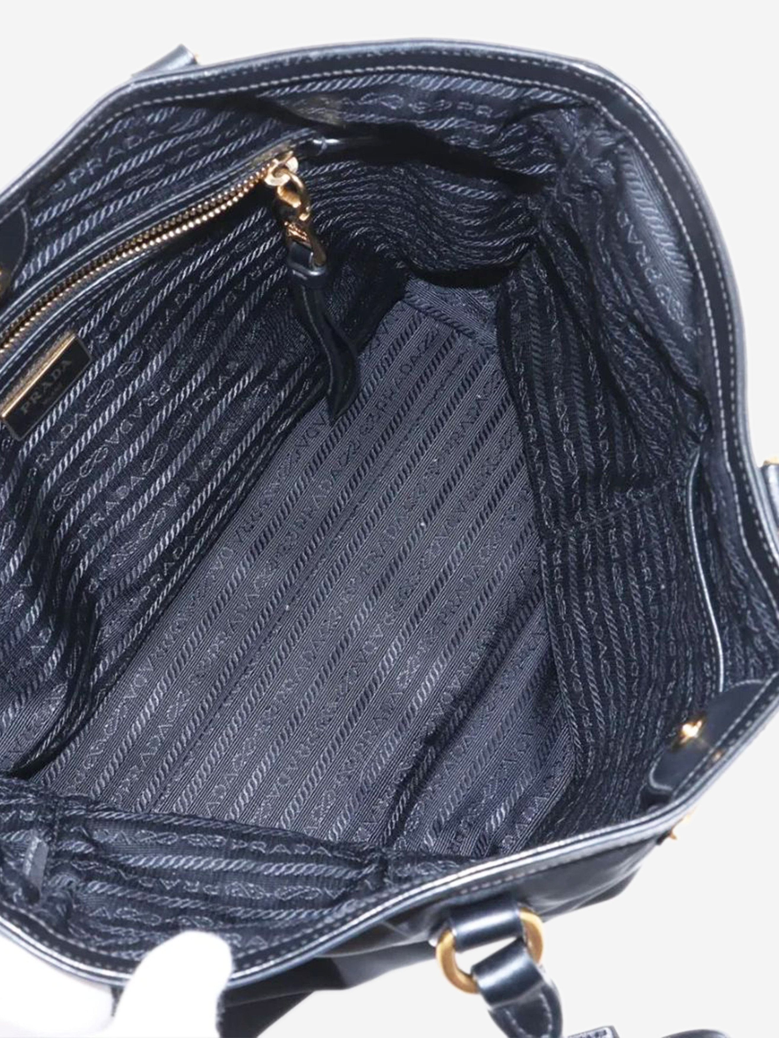 Prada Black small nylon tote bag Size ONE SIZE - 9 Thumbnail