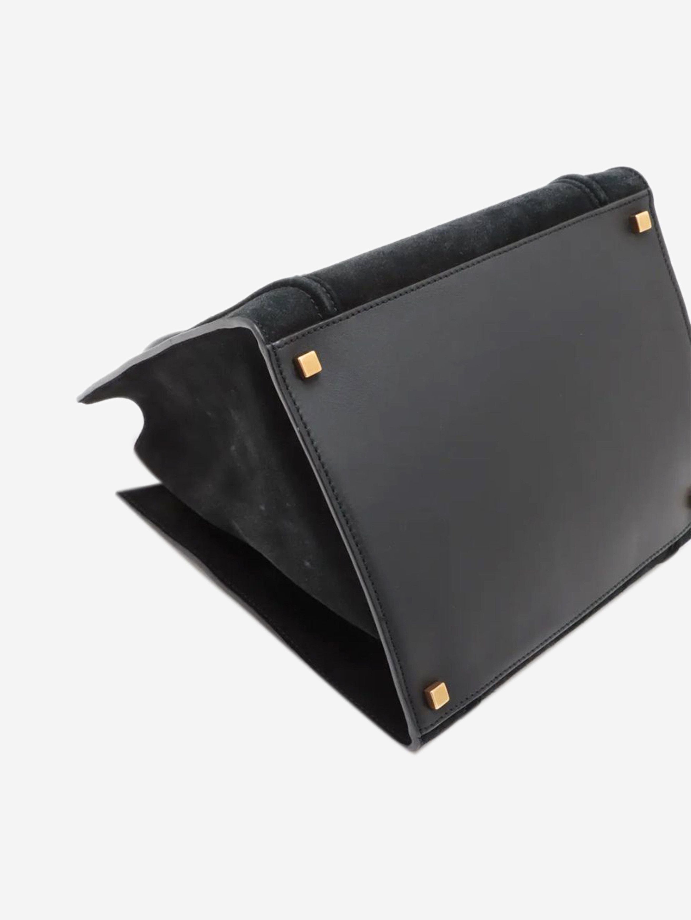 Celine Black suede Phantom luggage tote Size ONE SIZE - 3 Thumbnail