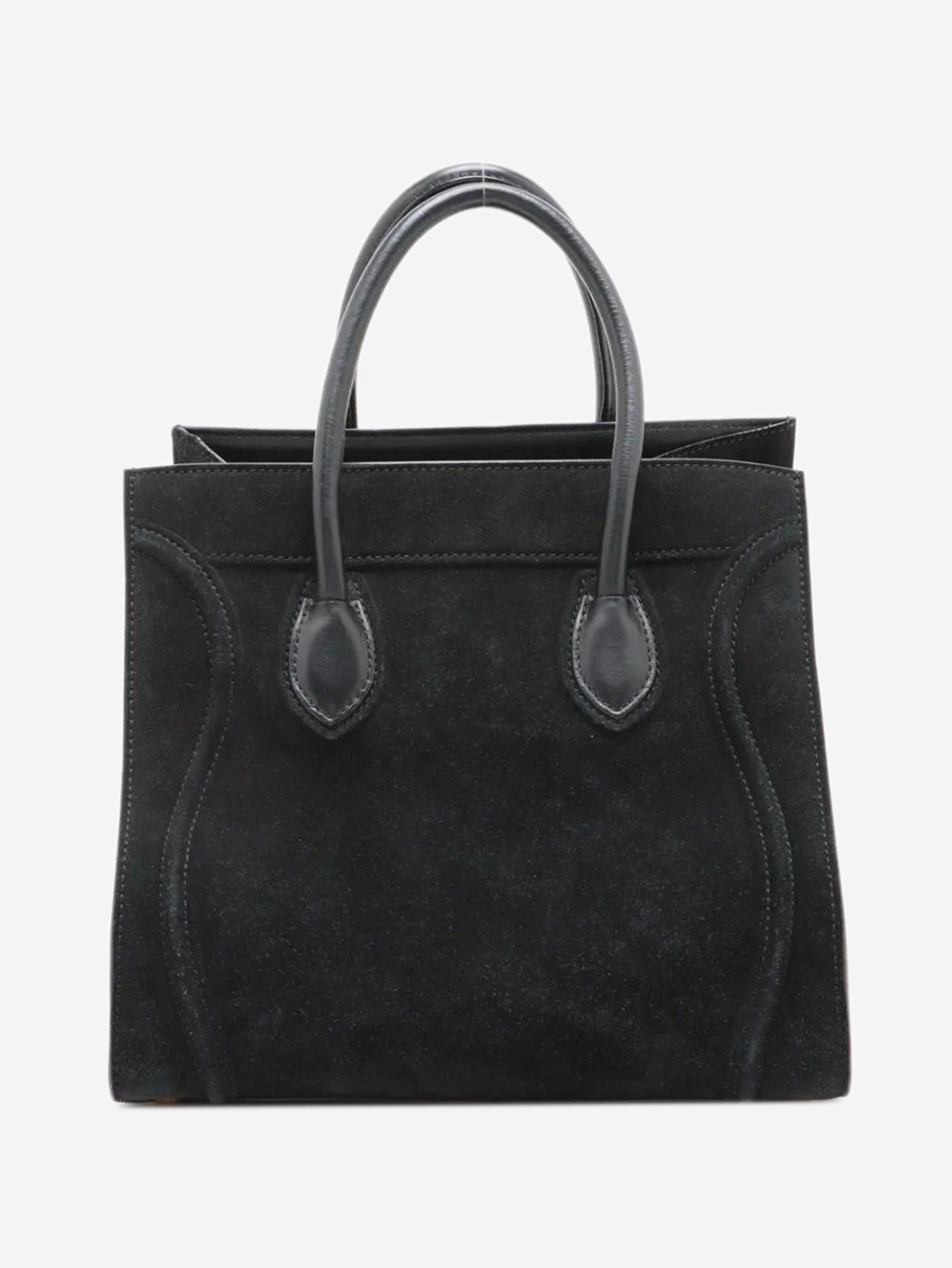 Celine Black suede Phantom luggage tote Size ONE SIZE - 2 Thumbnail