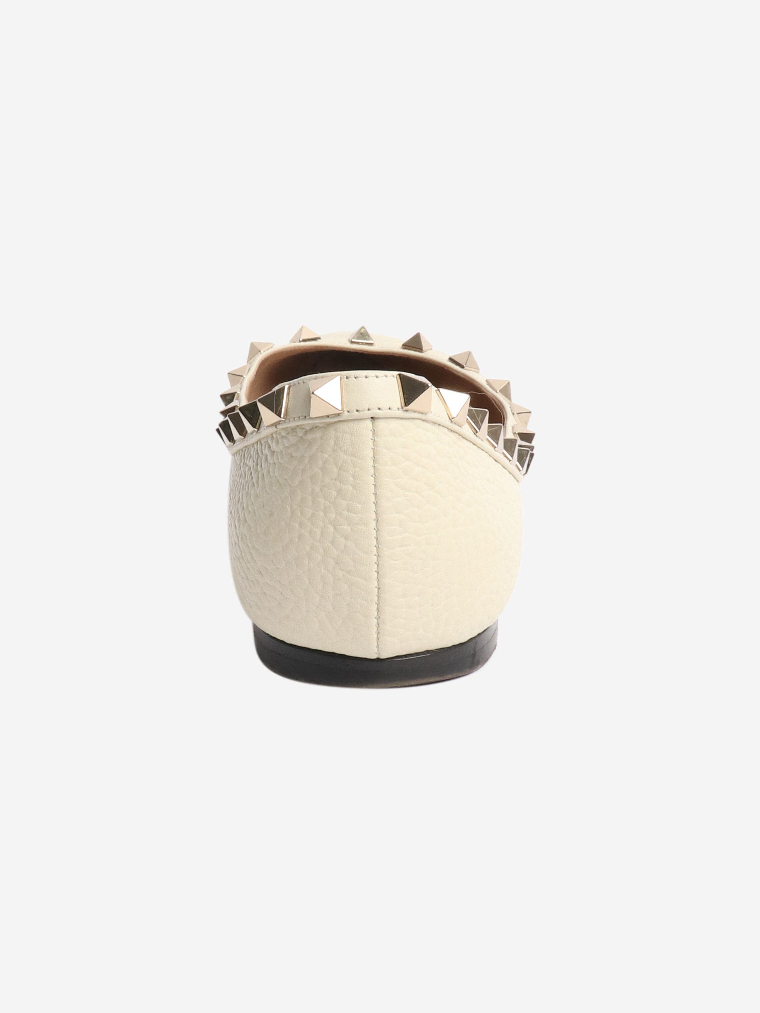 Other Cream rockstud flats - EU 38 Size US 7 / IT 37 - 3 Thumbnail