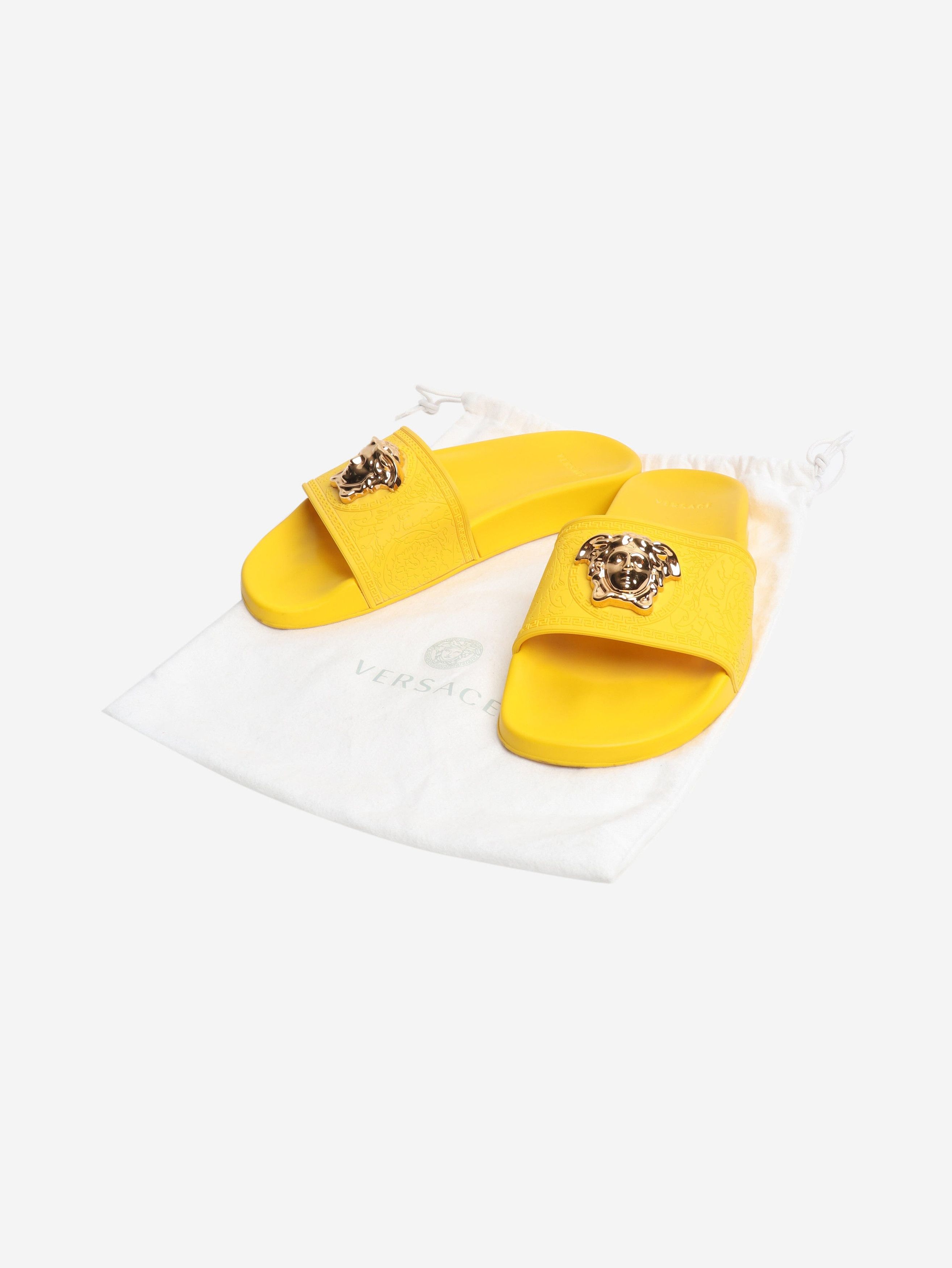 Versace Yellow Medusa pool slides - EU 38 Size US 7.5 / IT 37.5 - 5 Thumbnail