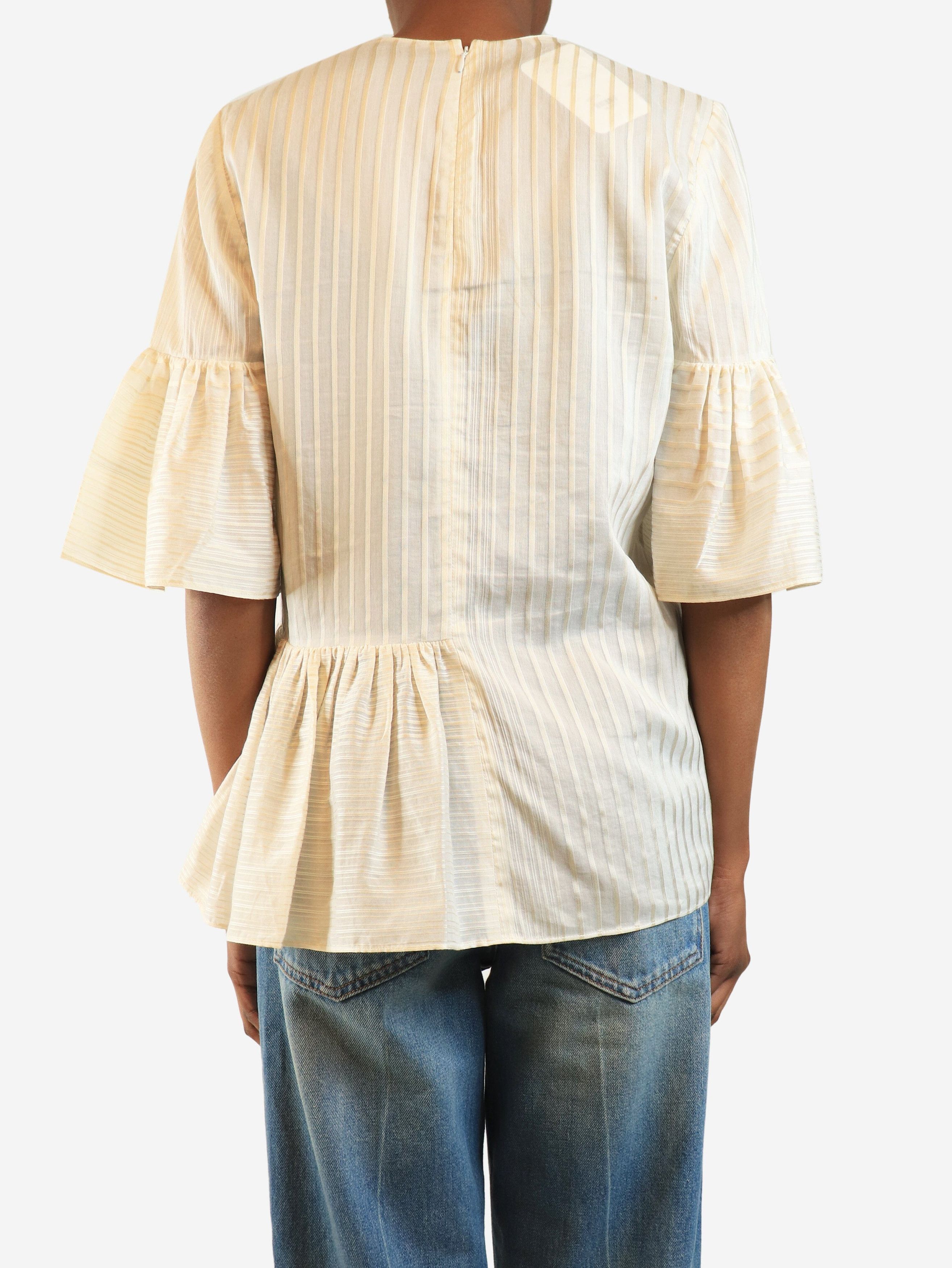 Other Cream and gold striped panelled top - UK 8 Size XS / US 0-2 / IT 36-38 - 2 Thumbnail