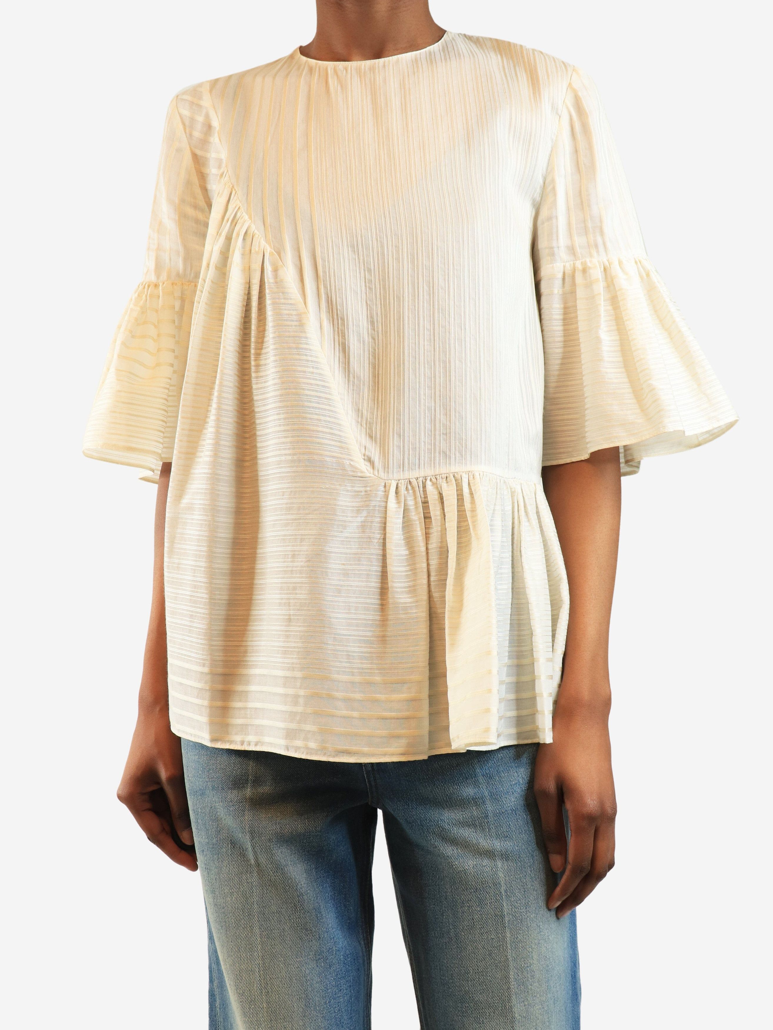 Other Cream and gold striped panelled top - UK 8 Size XS / US 0-2 / IT 36-38 - 3 Thumbnail
