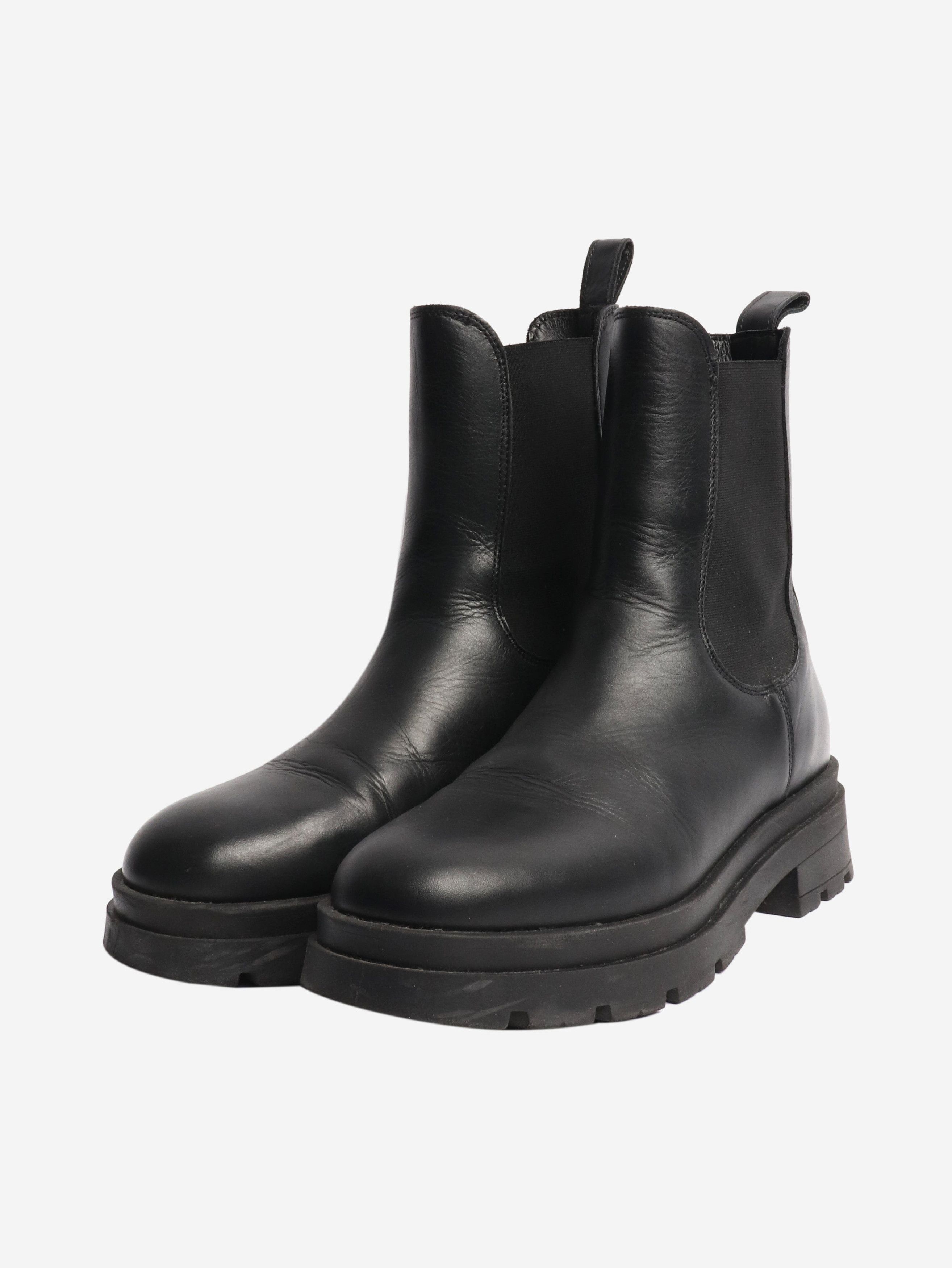 Other Black leather ankle boots - EU 40 Size US 9 / IT 39 - 2 Thumbnail