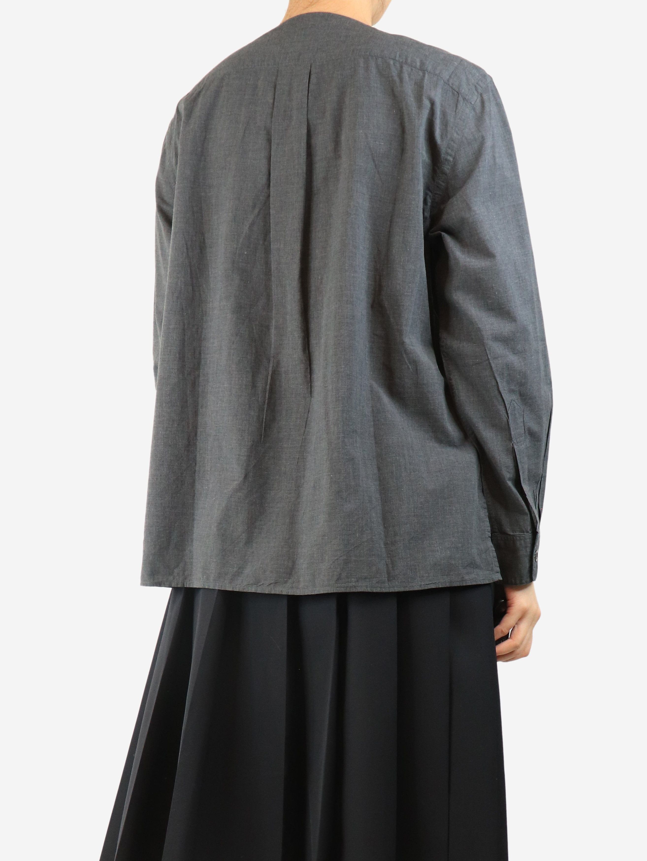 Other Dark grey cotton neck-tie shirt - UK 14 Size L / US 10 / IT 46 - 2 Thumbnail